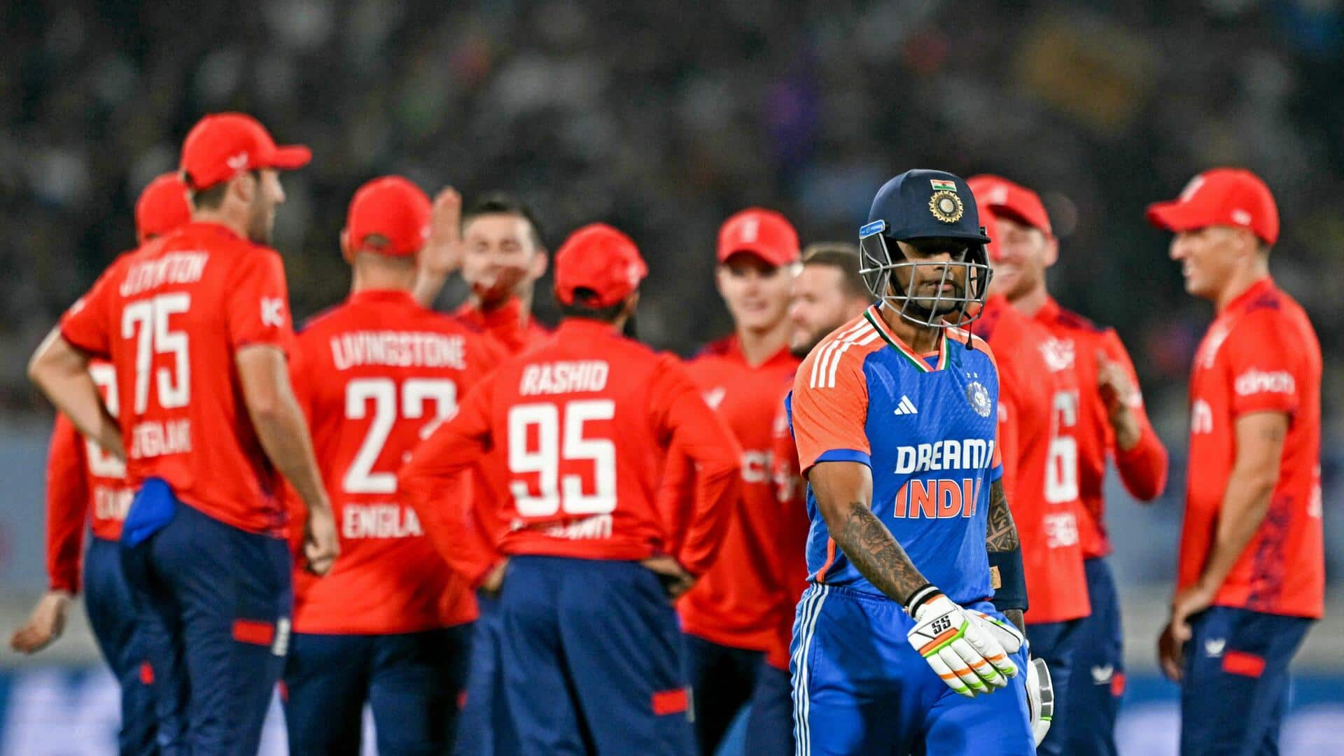 England beat India in Rajkot T20I to stay alive: Stats