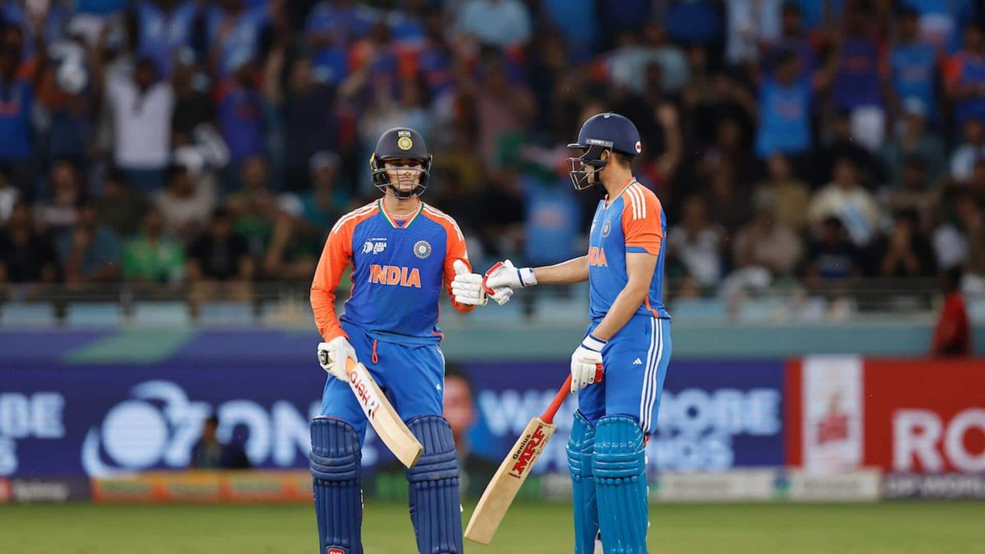 Gill, Abhishek script this partnership record against Pakistan (T20Is)