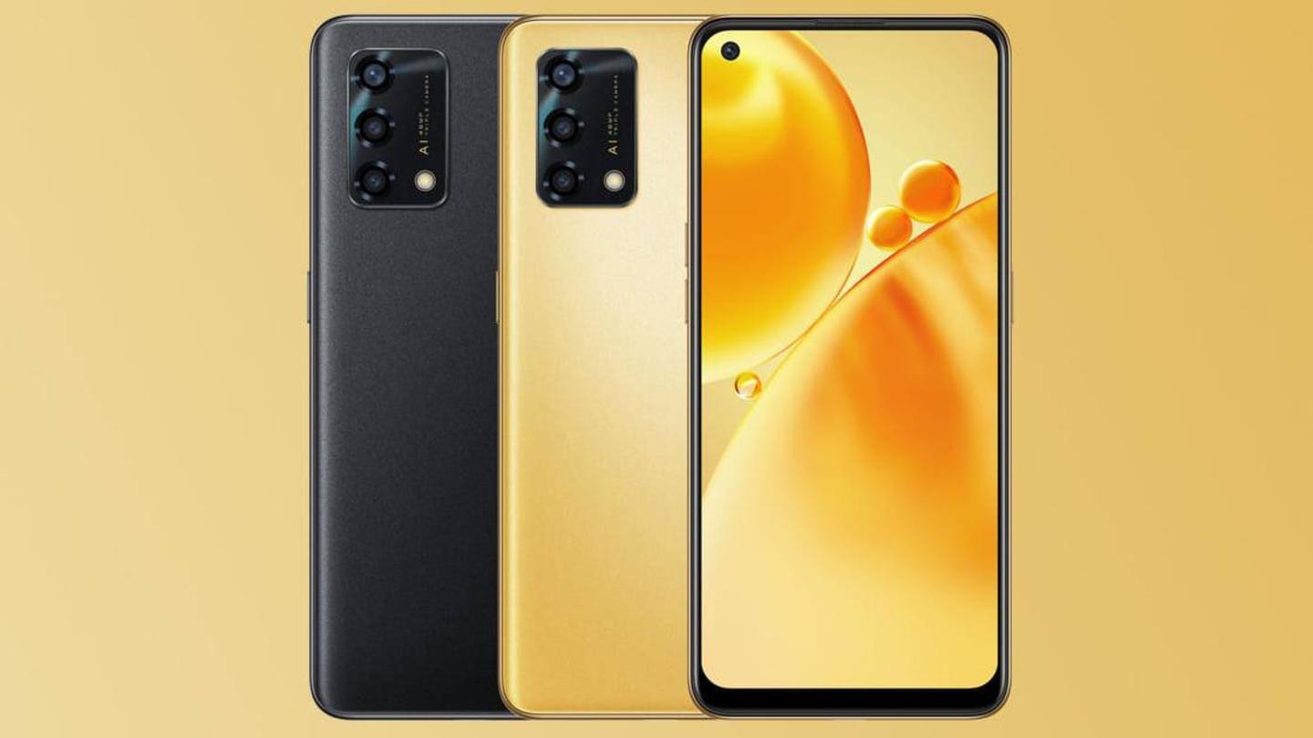 The OPPO F19s has a 7.95mm thin body The OPPO F19s has a 7.95mm thin body