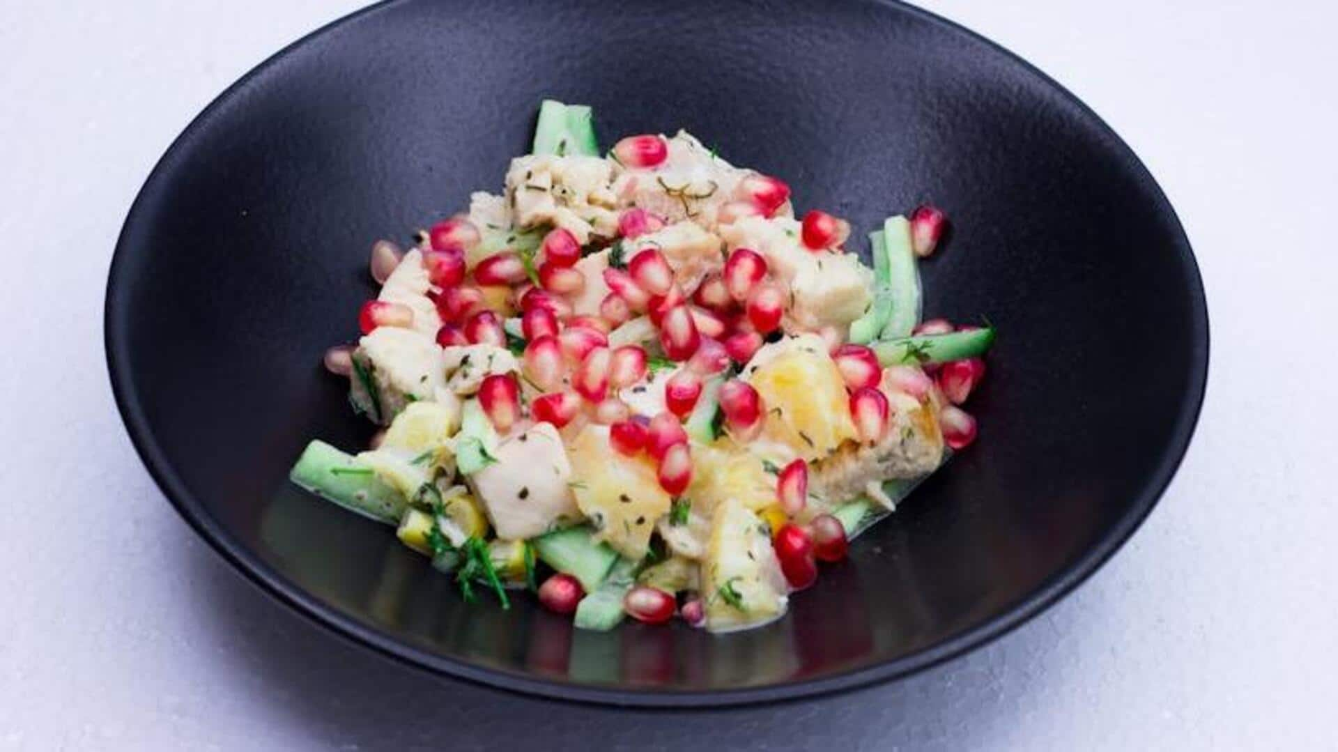 Tuck into these delicious pomegranate Mediterranean salads