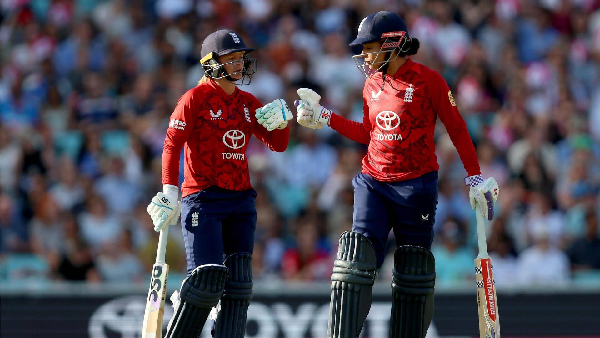 Dunkley, Wyatt-Hodge set record WT20I stand versus India for England Dunkley, Wyatt-Hodge set record WT20I stand versus India for England