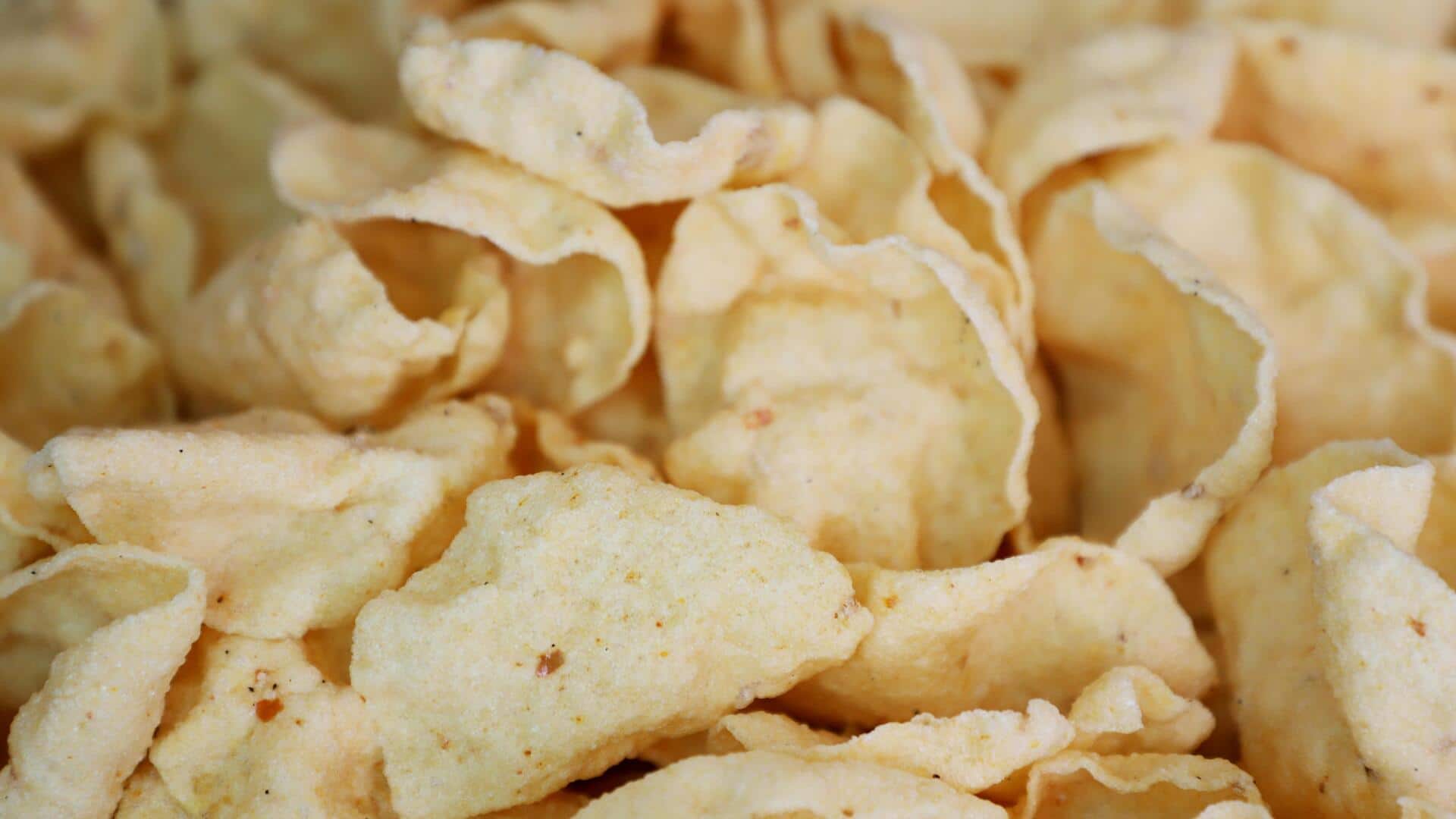 Swap chips with sprouted lentil crisps 