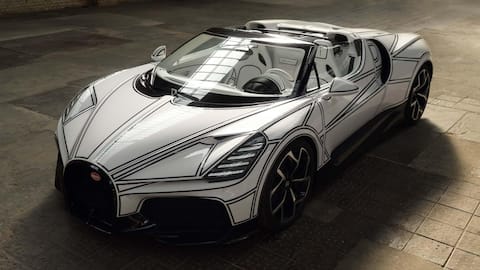 Bugatti's 1-off Mistral 'Blanc Eternel' is wrapped in porcelain