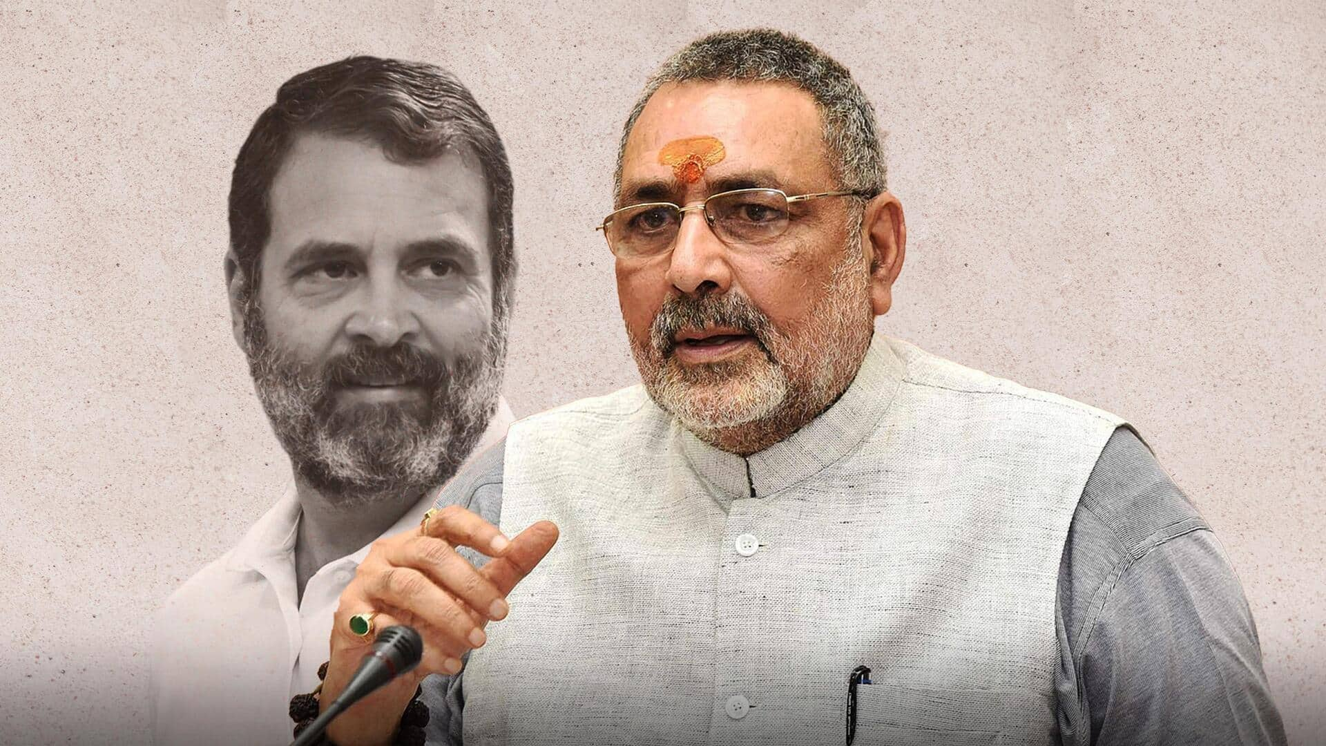 'Ask your grandmother about RSS...': Minister Giriraj's swipe at Rahul 