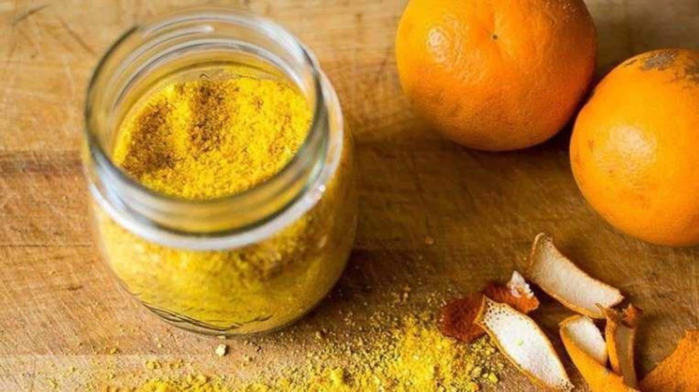 For oily skin: Orange peel, multani mitti and rose water For oily skin: Orange peel, multani mitti and rose water