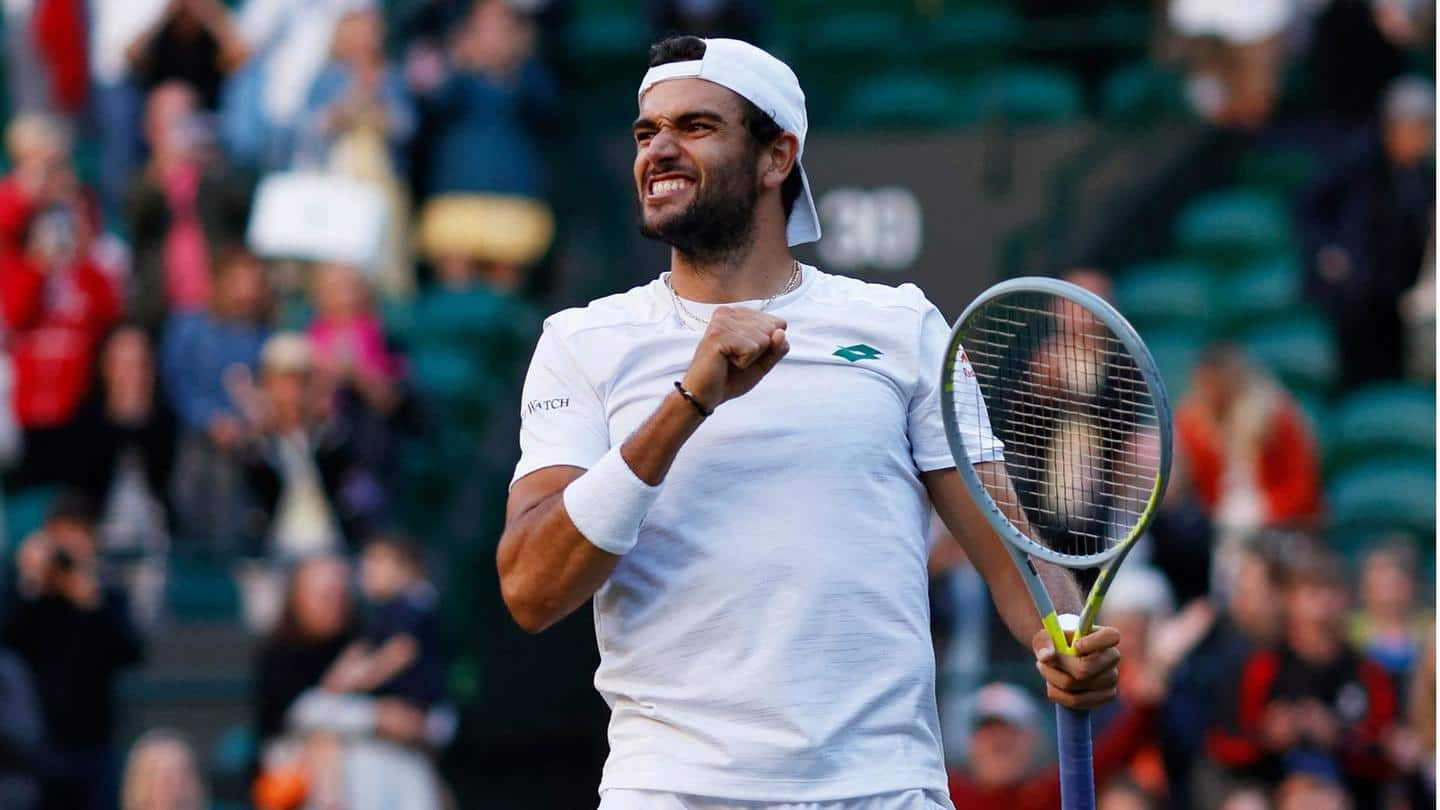 Matteo Berrettini tests COVID-19 positive, pulls out of 2022 Wimbledon