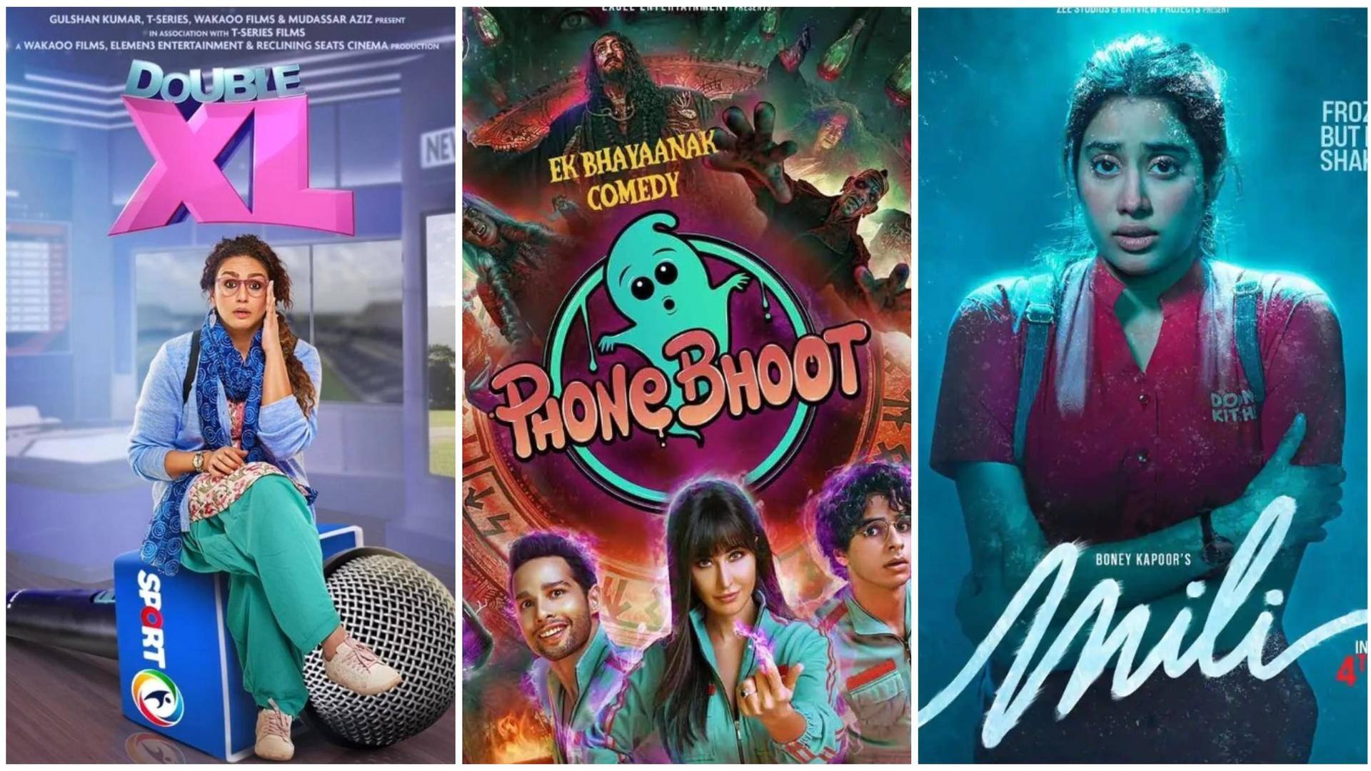BO collections: How are 'Mili,' 'Double XL,' 'Phone Bhoot' performing?