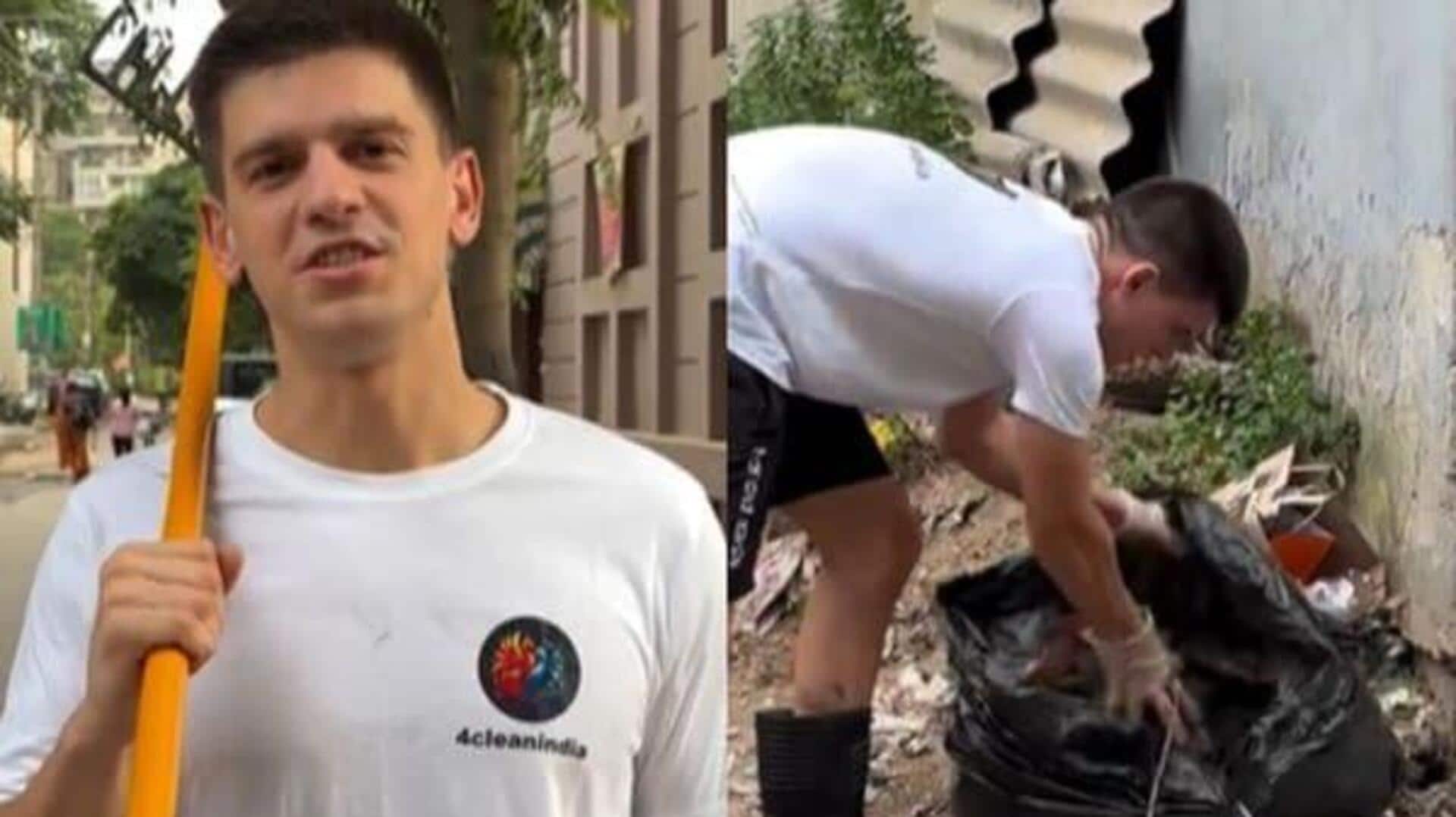 'Ek din-Ek gully': Serbian man cleaning Indian streets draws praise