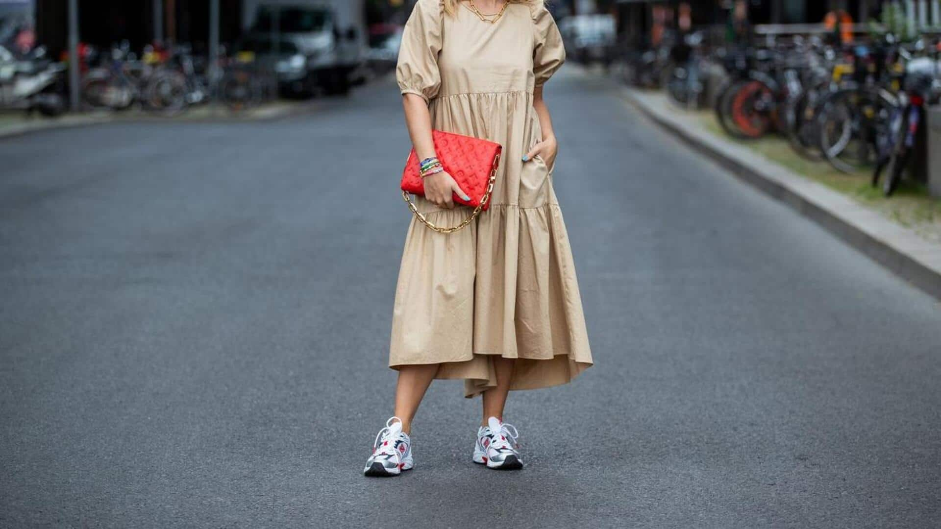 5 fresh sneaker styles to complement maxi dresses