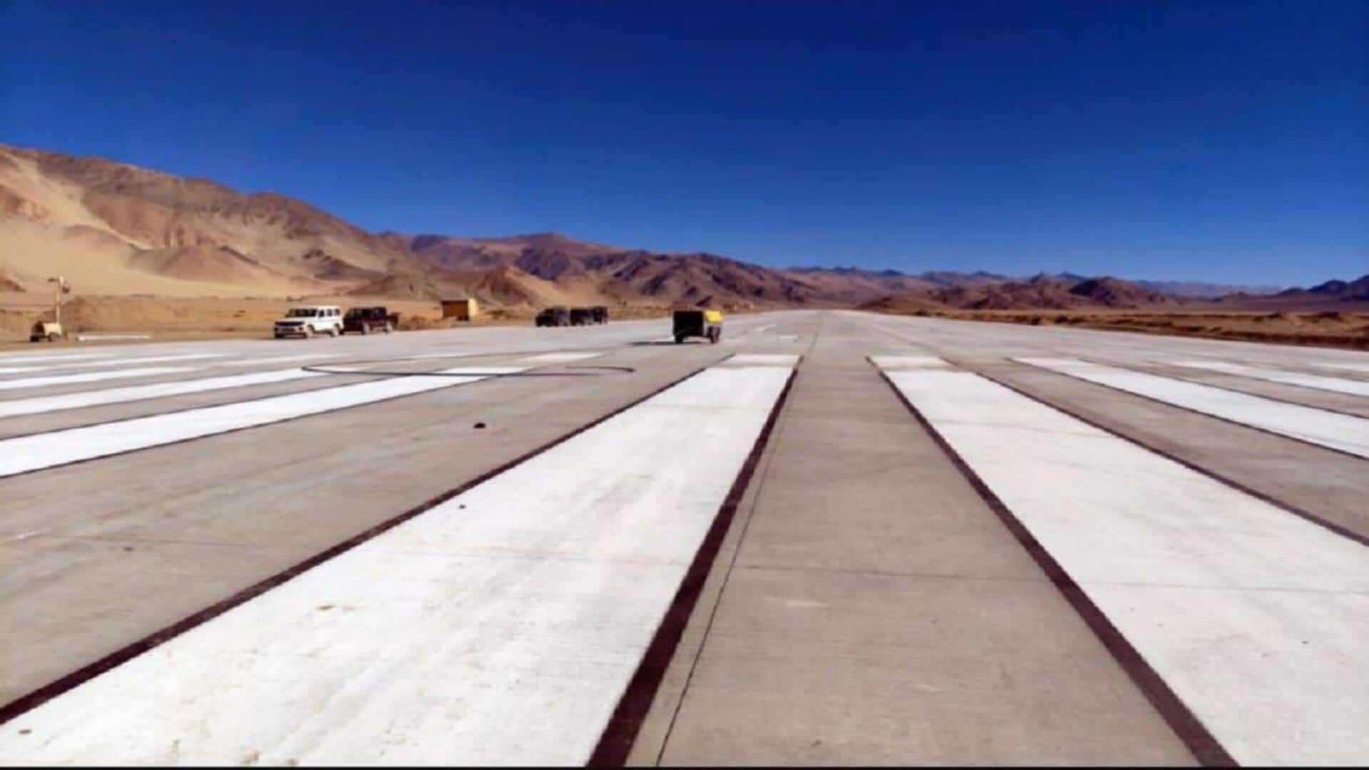 India's highest airfield, Nyoma in Ladakh, becomes fully operational