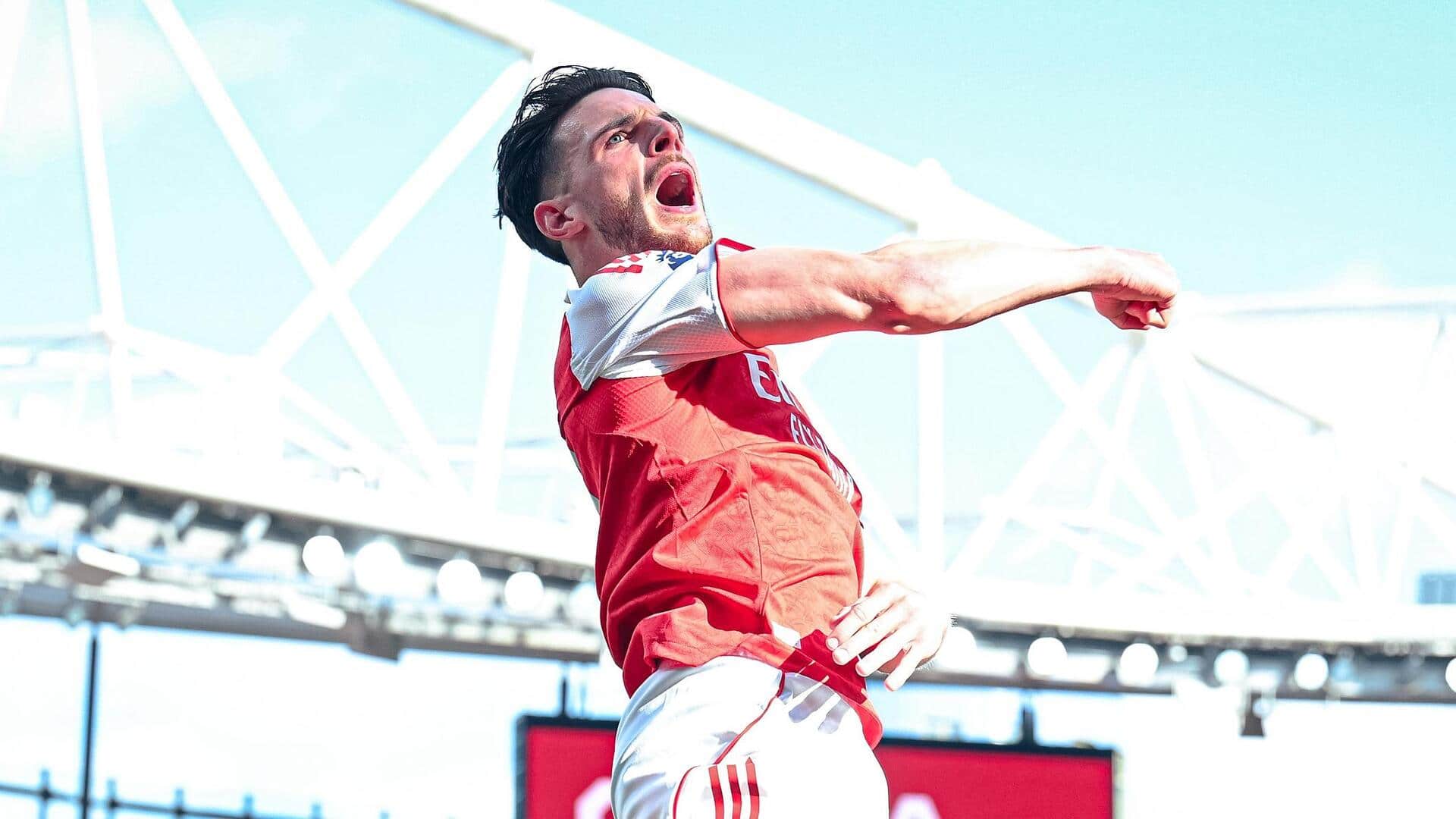 Declan Rice's goal secures Champions League spot for Arsenal: Stats Declan Rice's goal secures Champions League spot for Arsenal: Stats