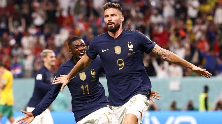 FIFA World Cup, Giroud helps France overcome Australia: Key stats