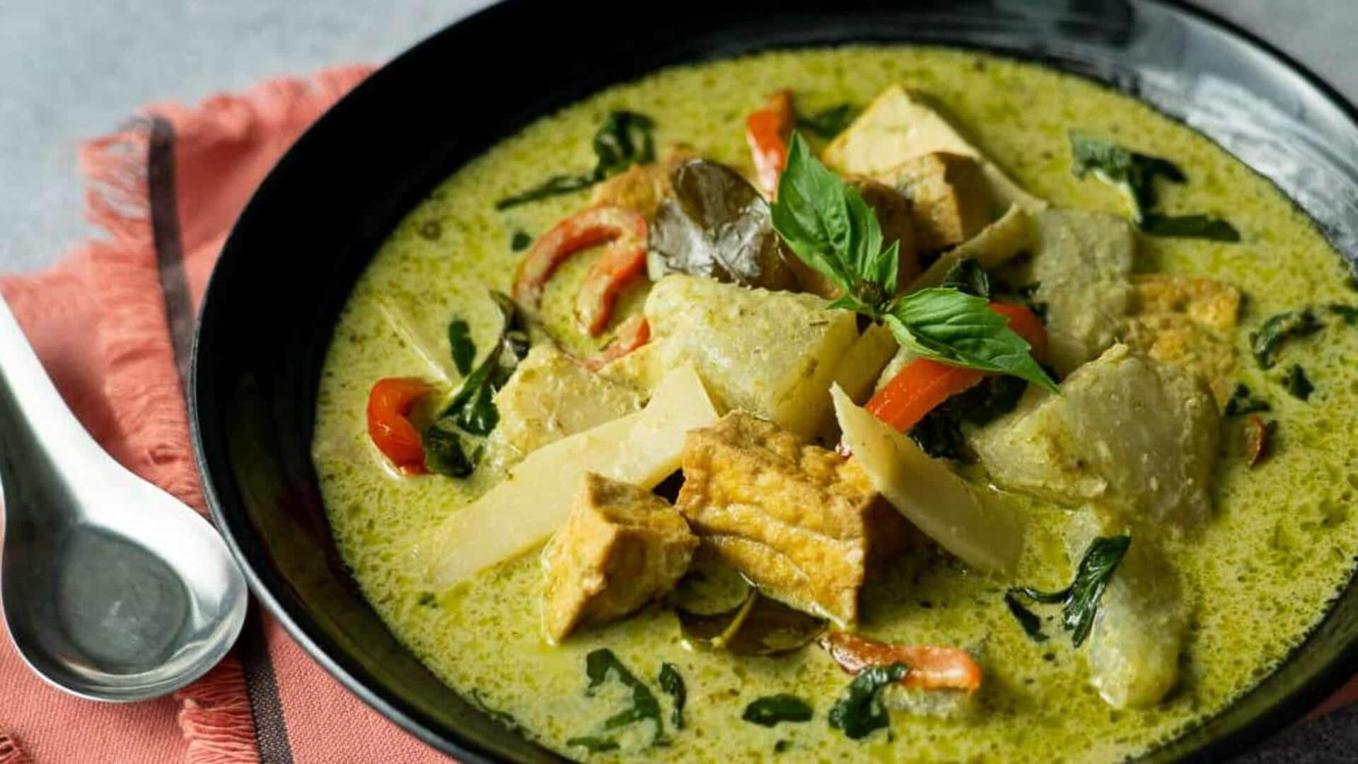 Recipe: Thai green curry with tofu in 4 simple steps