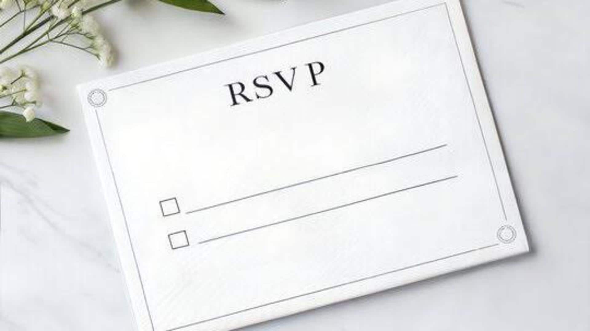 RSVP etiquette: 5 rules you must follow