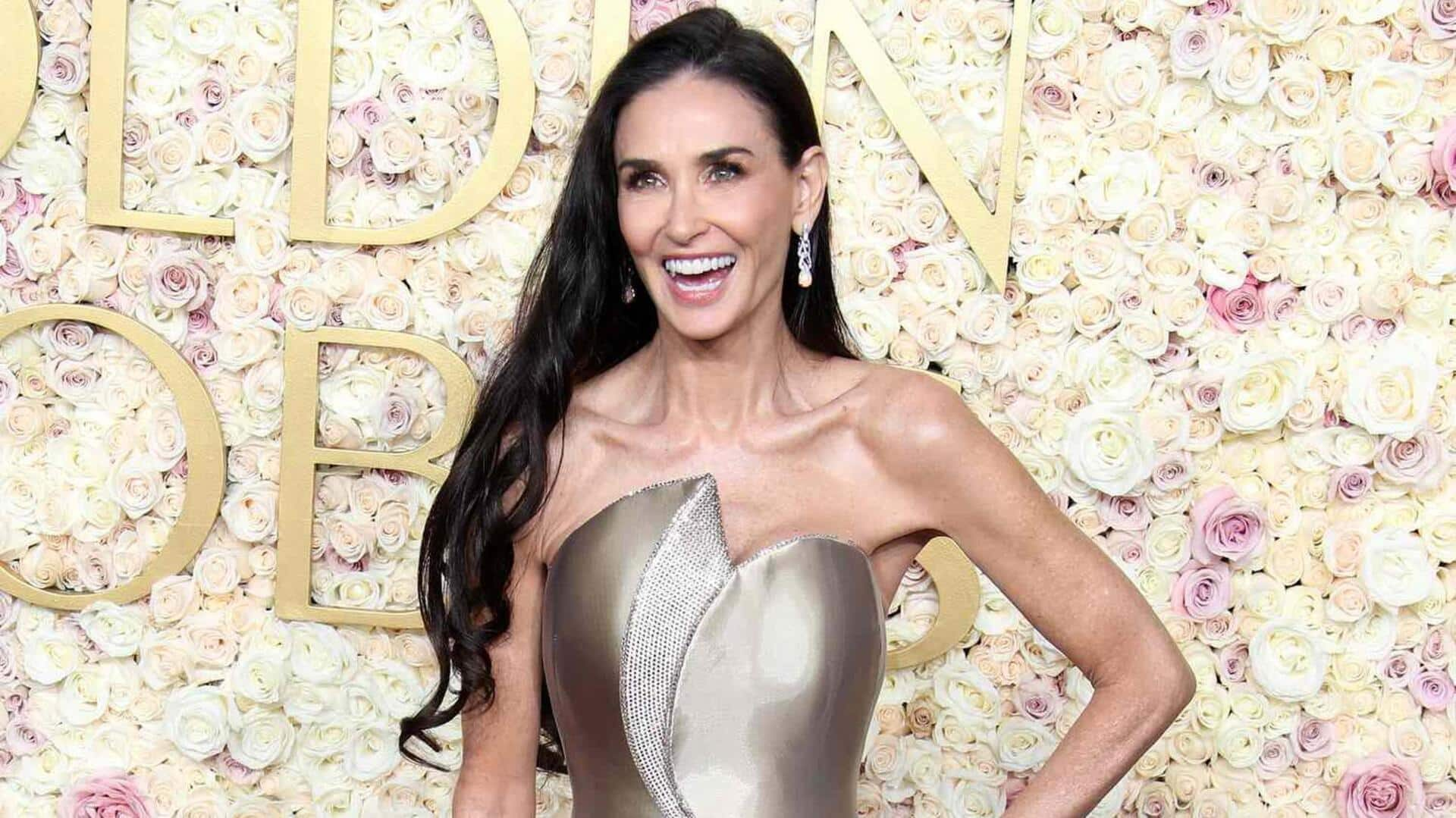 Demi Moore wins first Golden Globe for 'The Substance'