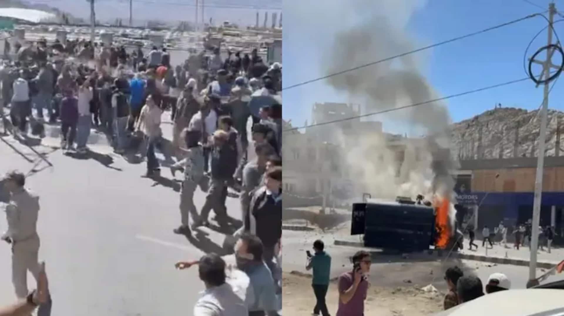Ladakh statehood protest turns violent; BJP office torched, stones pelted 