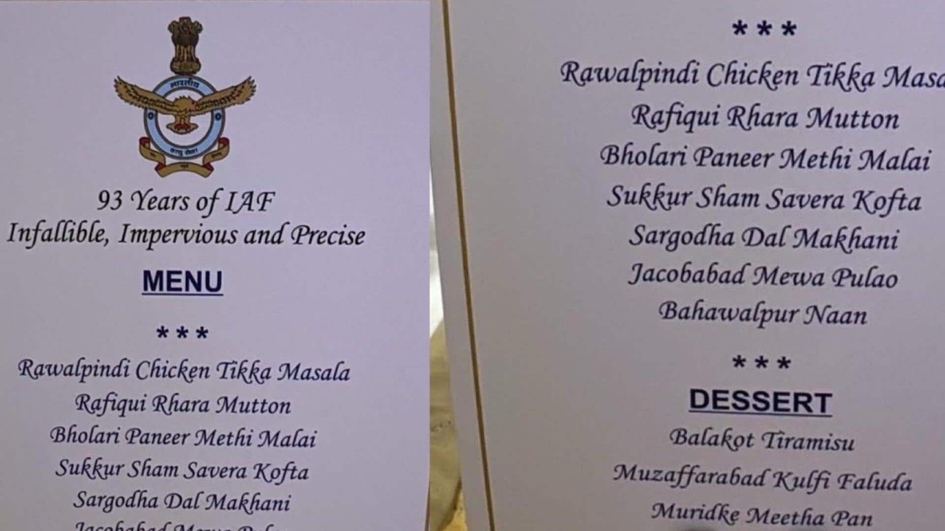 'Rawalpindi Chicken Tikka...Balakot Tiramisu': Menu named after Op Sindoor targets 'Rawalpindi Chicken Tikka...Balakot Tiramisu': Menu named after Op Sindoor targets