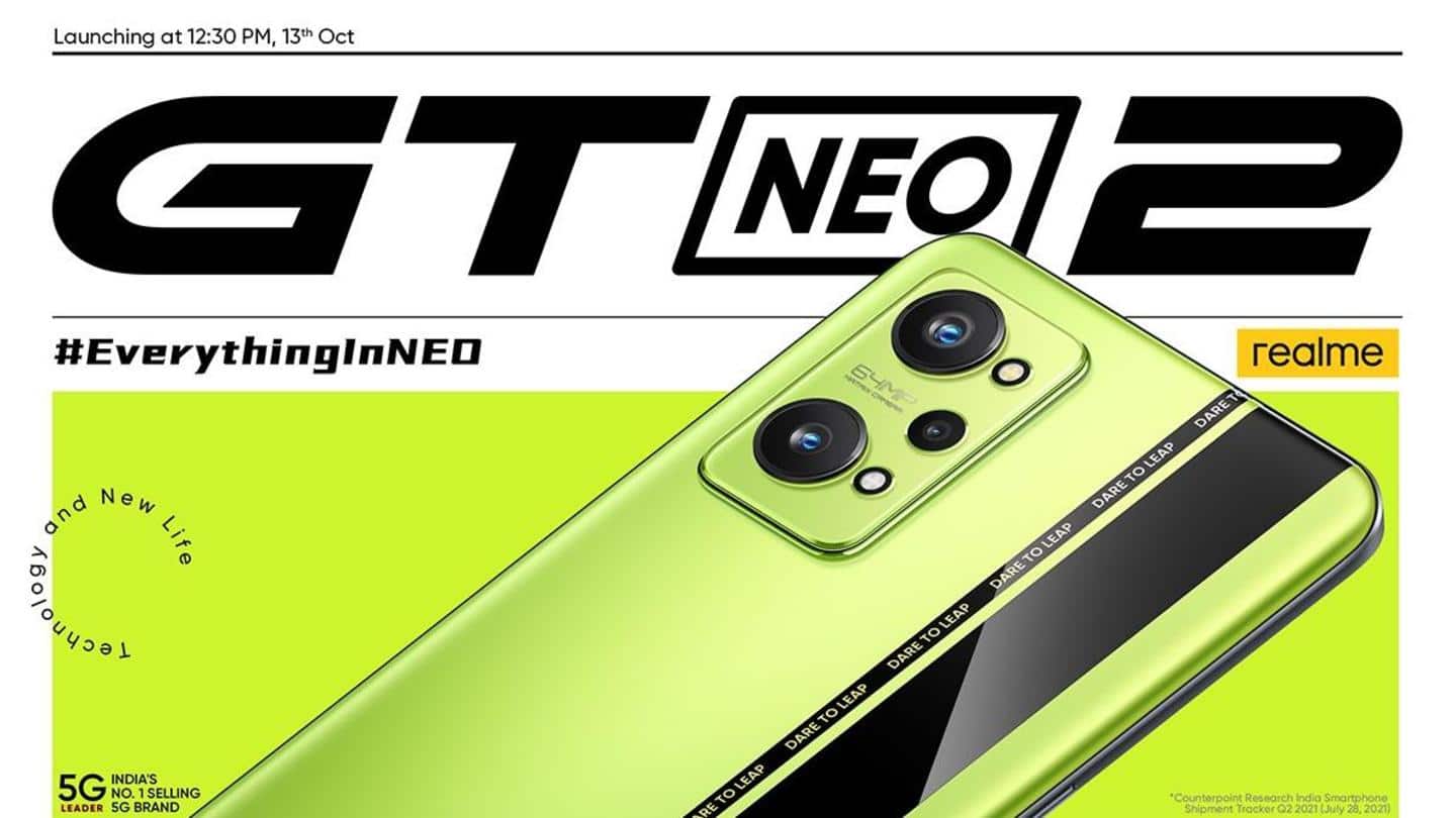 Realme GT Neo2 to debut in India on October 13