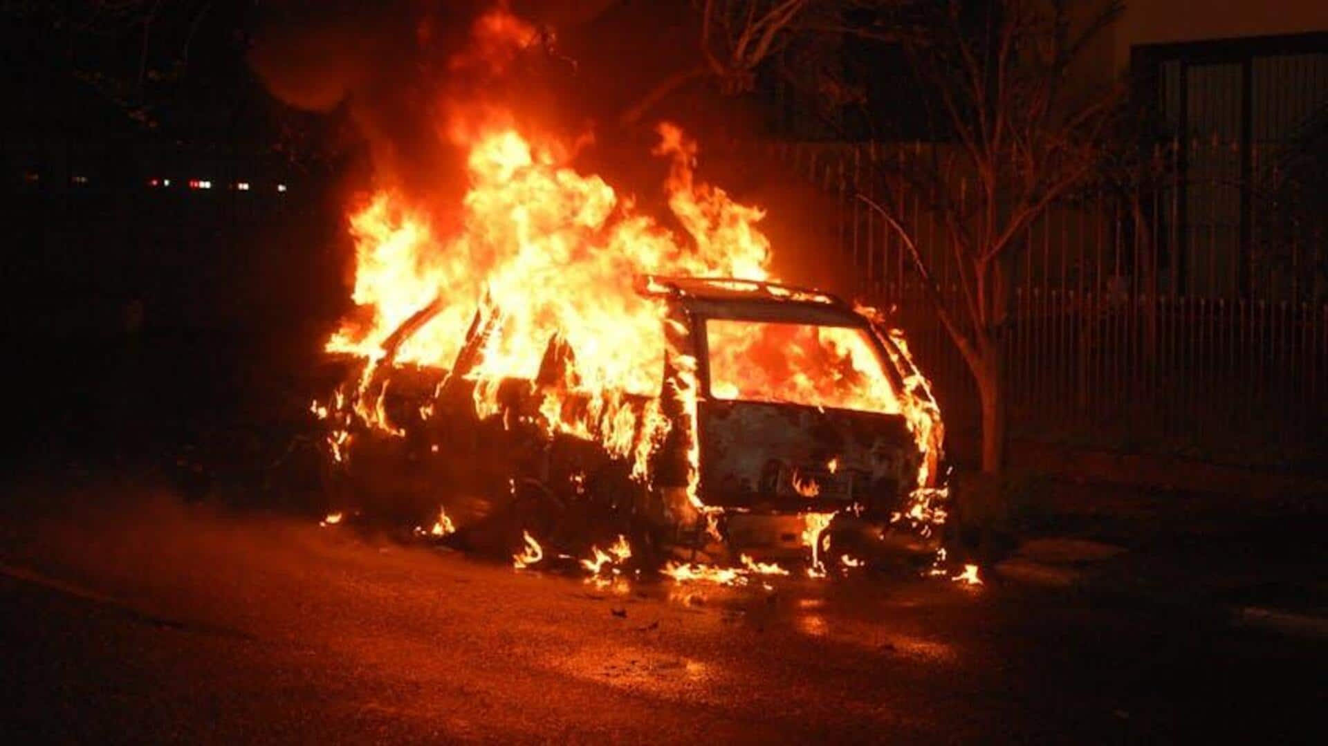 Bengaluru businessman found dead in burning car, suicide suspected