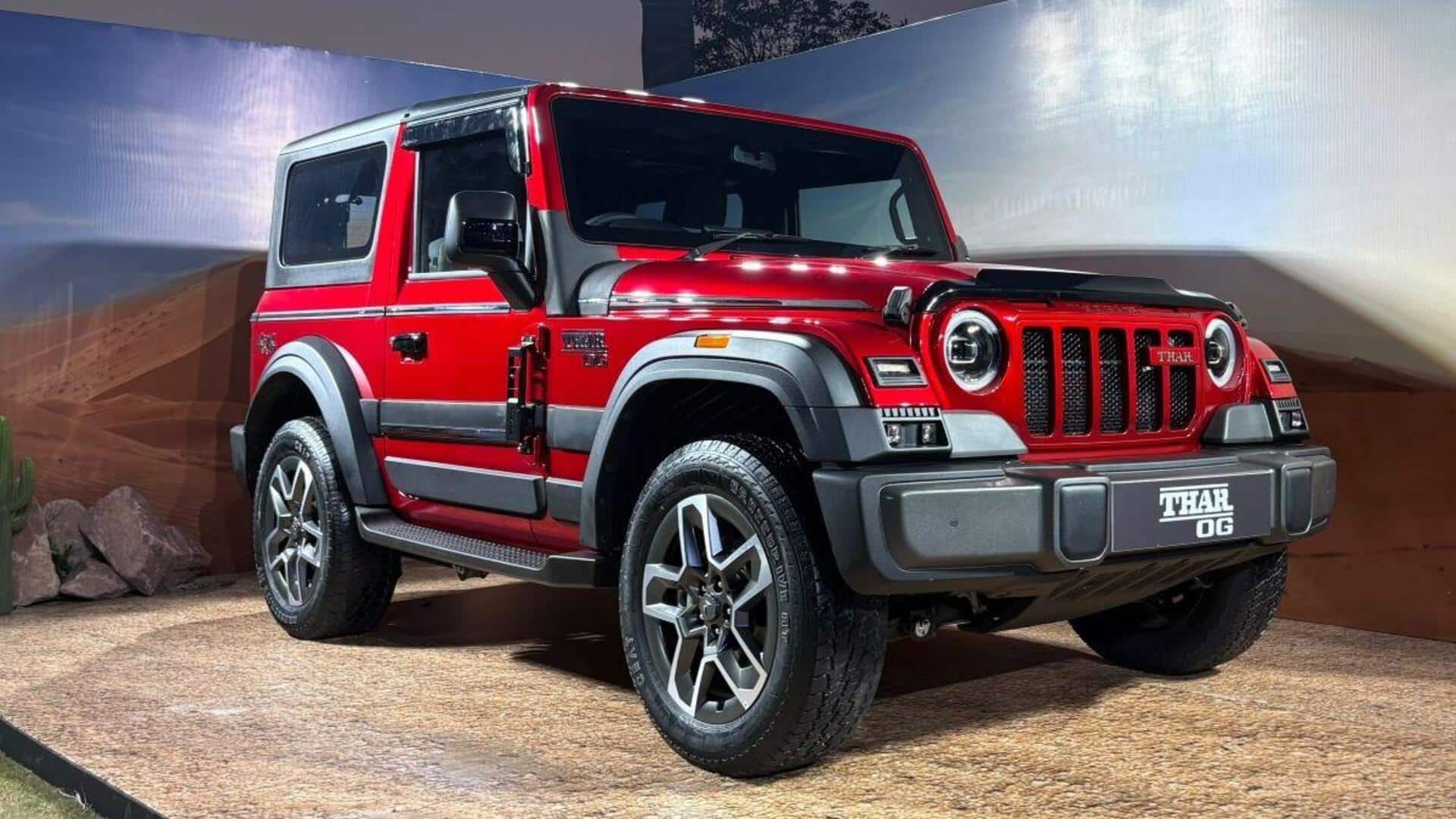 Mahindra Thar OG goes official in India at ₹10L