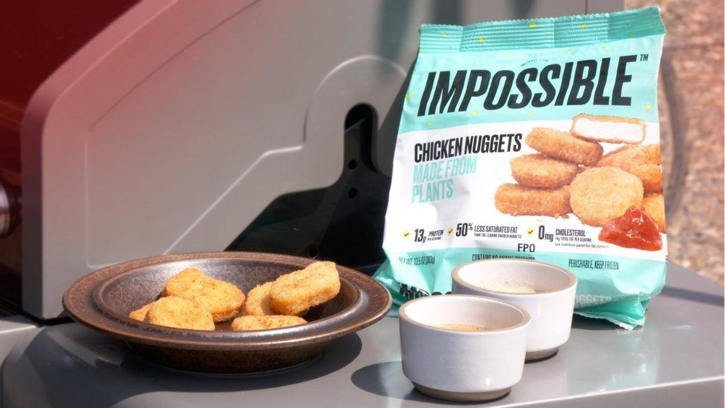 Meat-free nuggets have various production-related, health benefits Meat-free nuggets have various production-related, health benefits