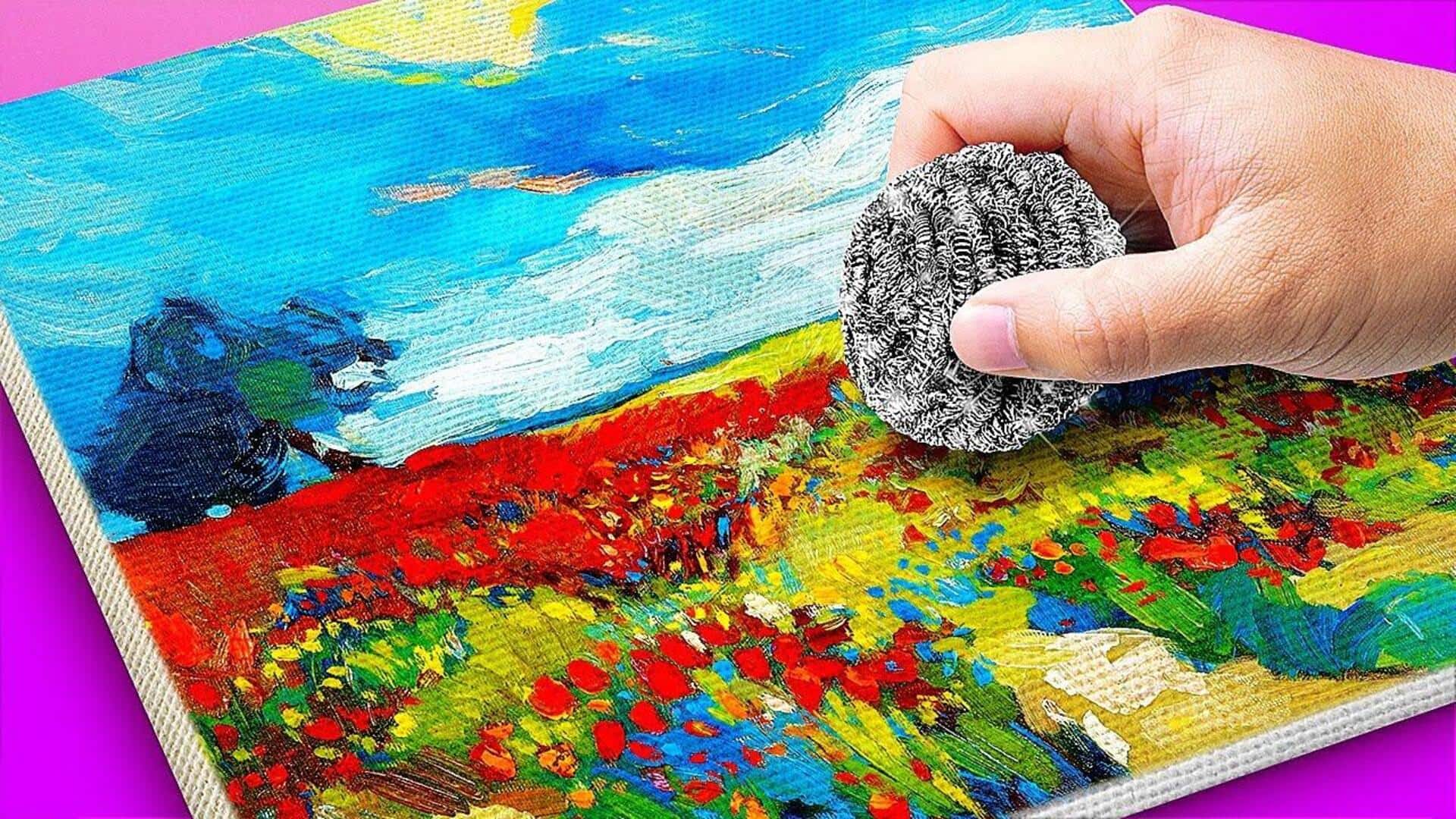 Create stunning art with common household items Create stunning art with common household items