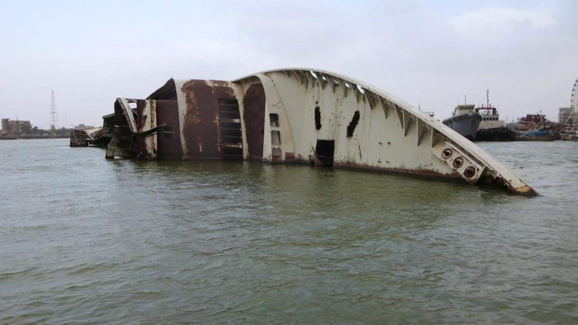Saddam Hussein's capsized yacht picnic spot for sightseers in Iraq