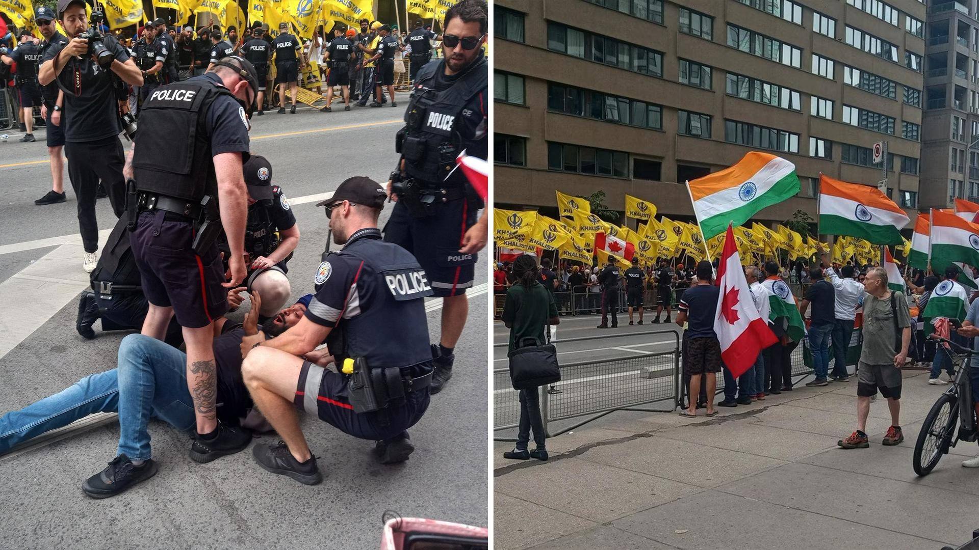 Canada: Violence erupts in pro-Khalistani rally in Toronto, 2 held