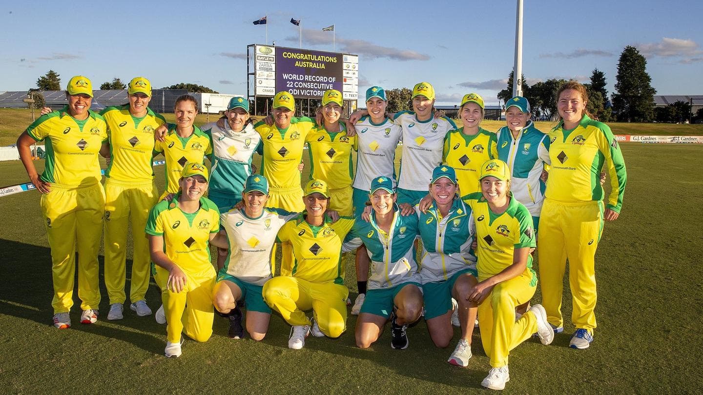 Australia Women beat NZ in 1st ODI, script world record