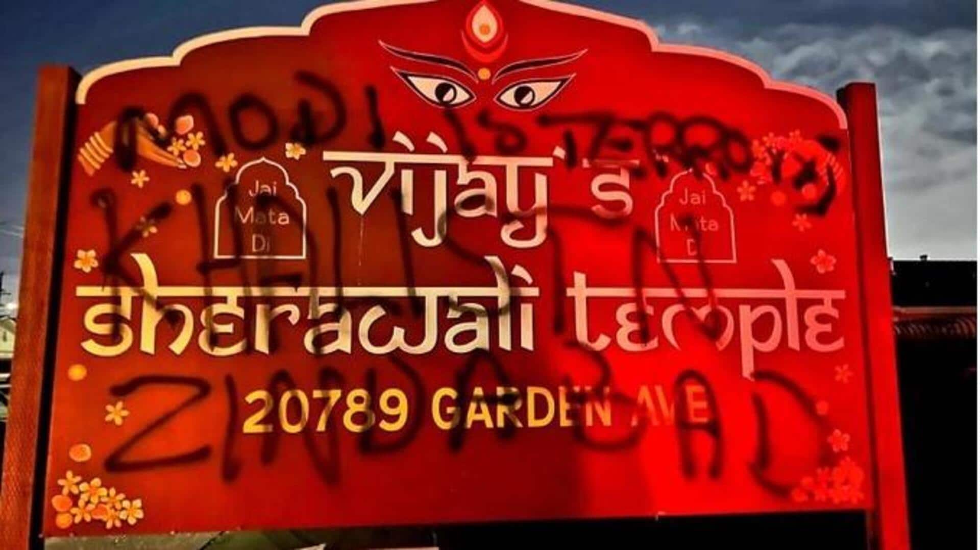 US: Hindu temple defaced with pro-Khalistan graffiti—2nd in 2 weeks
