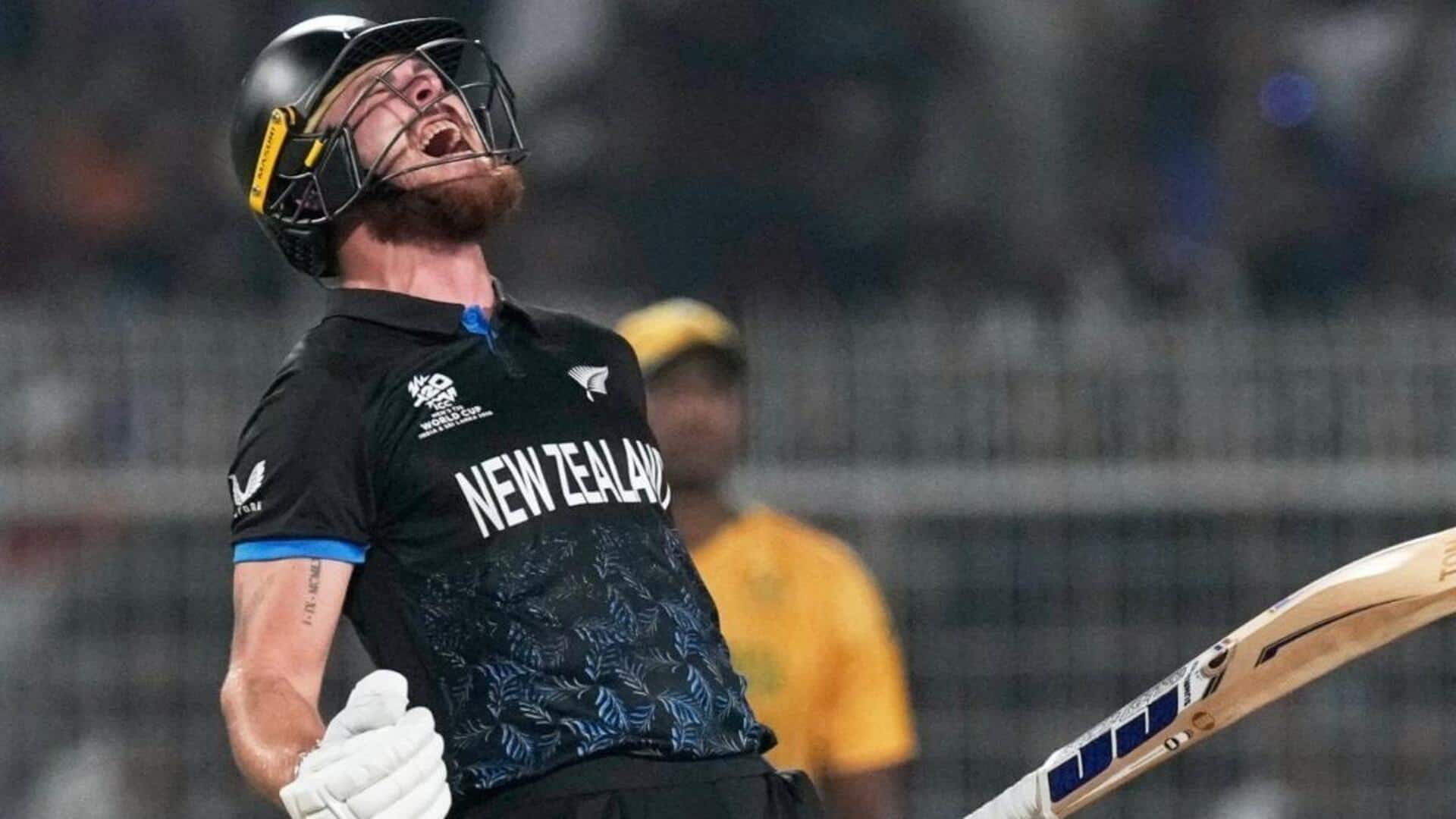 Players with a century for NZ in T20 World Cup