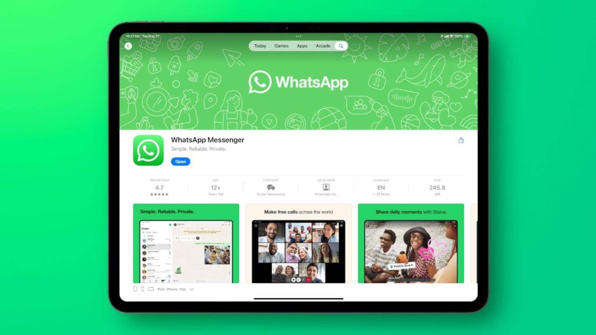 WhatsApp launches dedicated iPad app after 15 years WhatsApp launches dedicated iPad app after 15 years