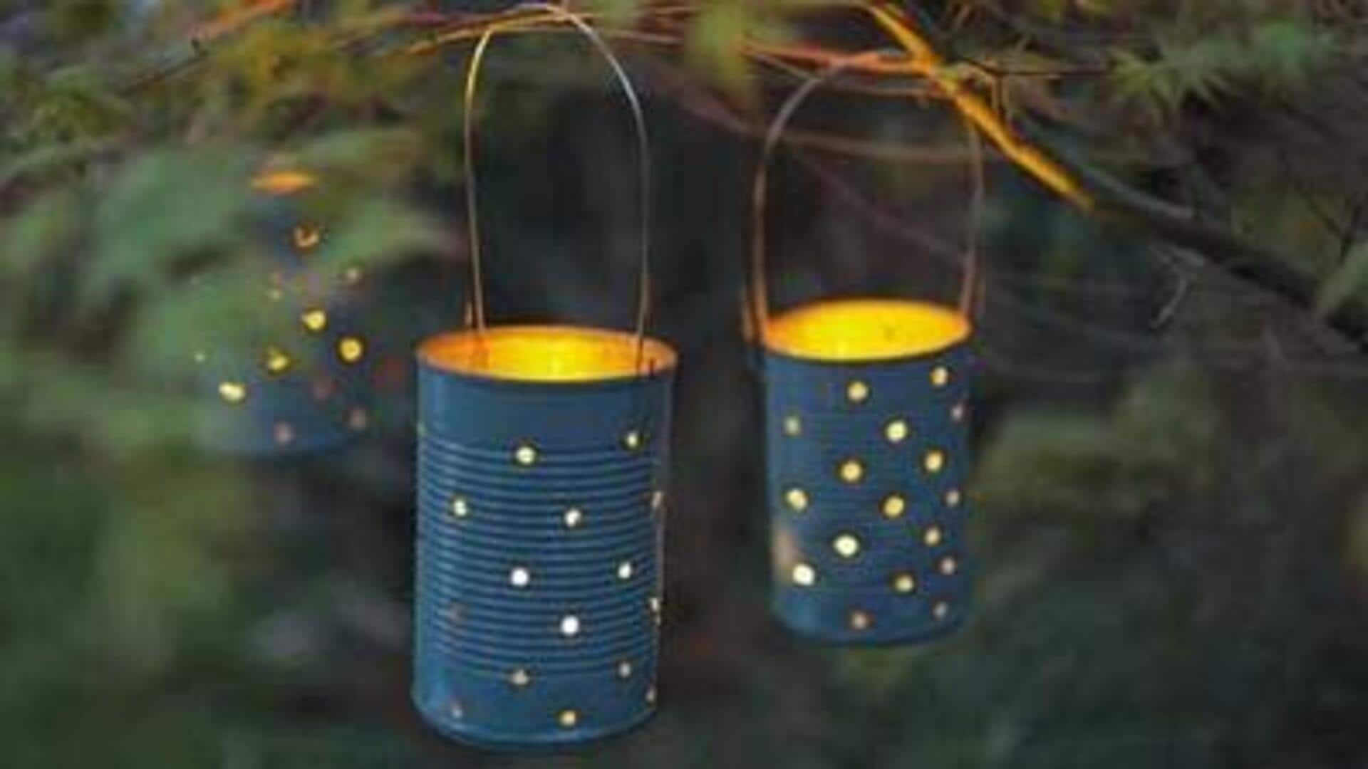 How to make lanterns from old tin cans