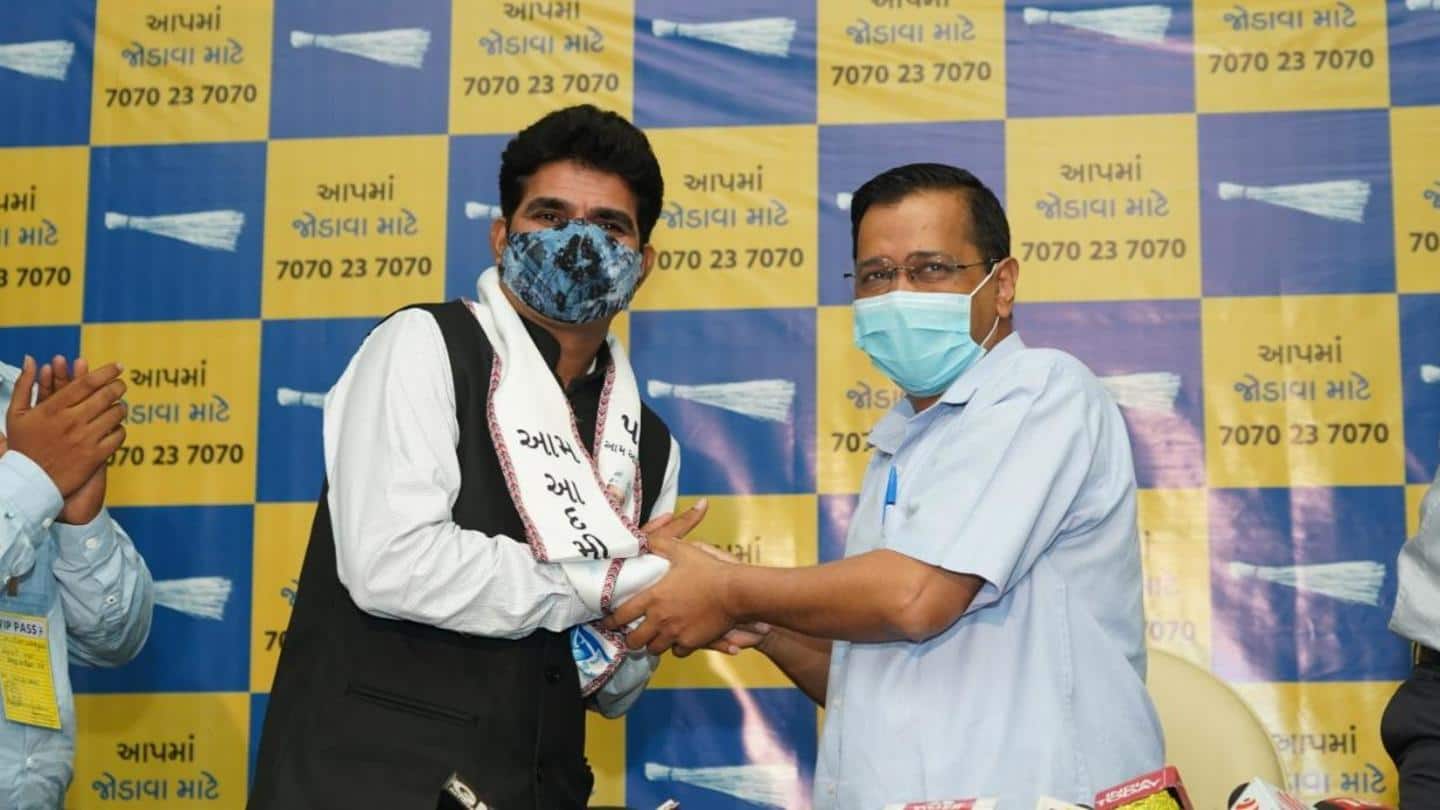 Prominent journalist Isudan Gadhvi joins AAP Prominent journalist Isudan Gadhvi joins AAP
