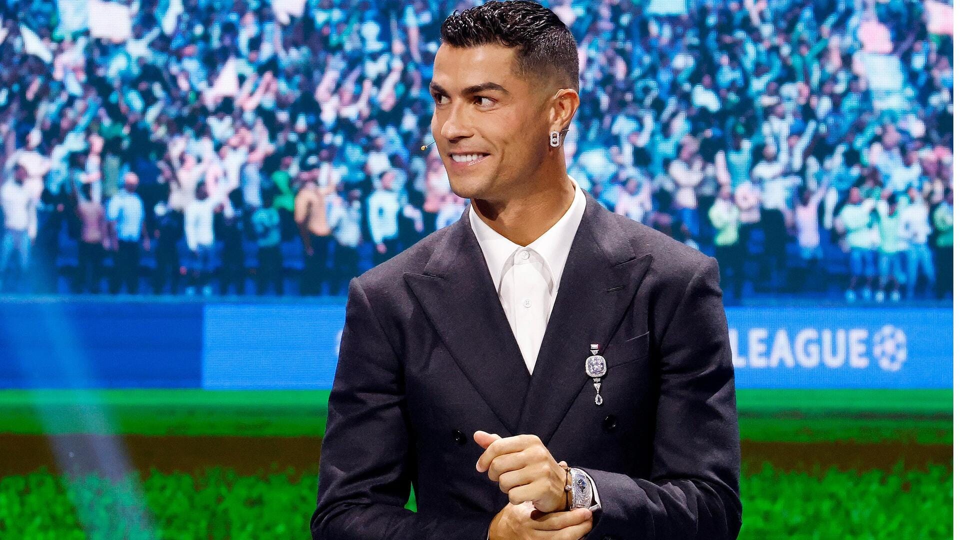 UEFA honors Cristiano Ronaldo with special award during UCL draw