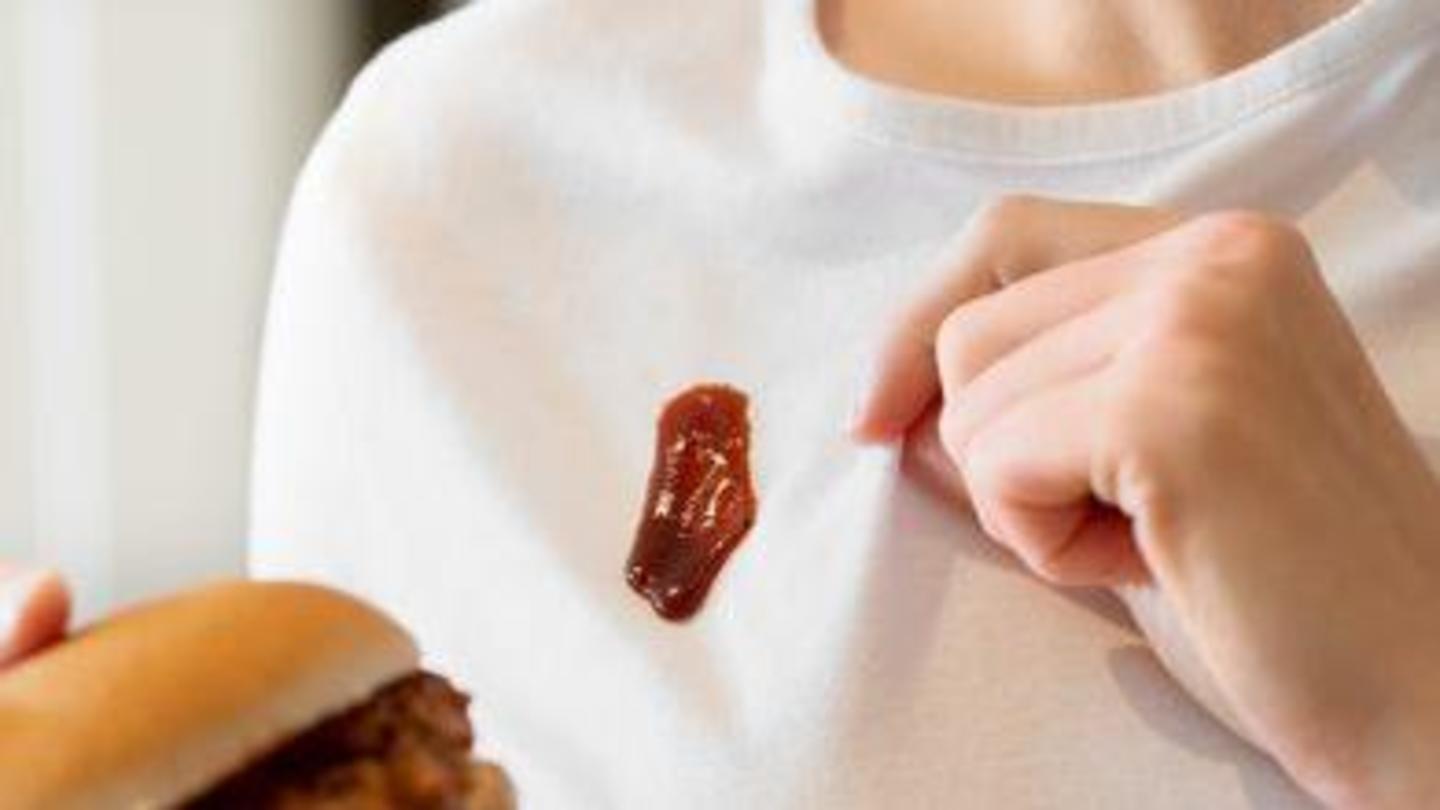 A liquid detergent will work best for tomato ketchup stains A liquid detergent will work best for tomato ketchup stains