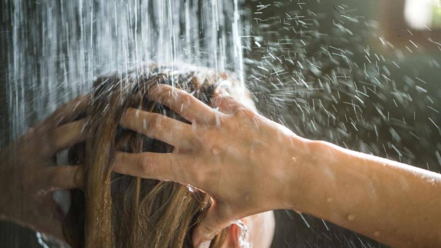Start with giving your hair a cold water rinse Start with giving your hair a cold water rinse