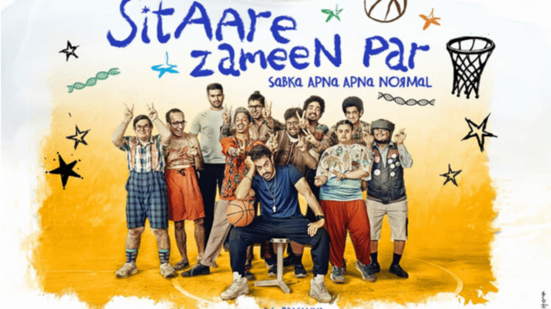 'Sitaare Zameen...': Aamir promises love, laughter, happiness in first poster 'Sitaare Zameen...': Aamir promises love, laughter, happiness in first poster