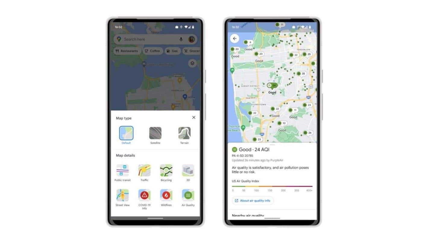 New Google Map feature shows air quality index around you
