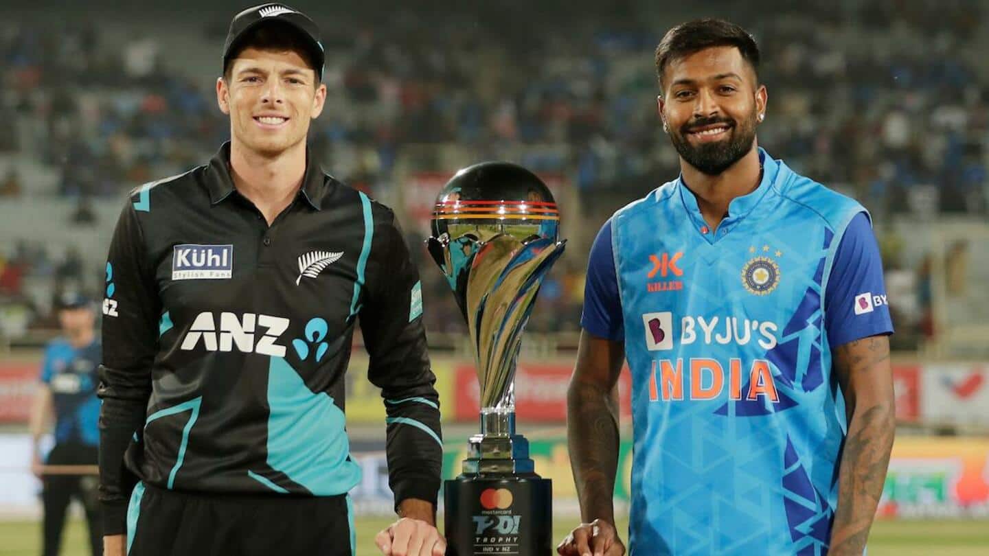 1st T20I: NZ compile 176/6 against India; Conway, Mitchell shine