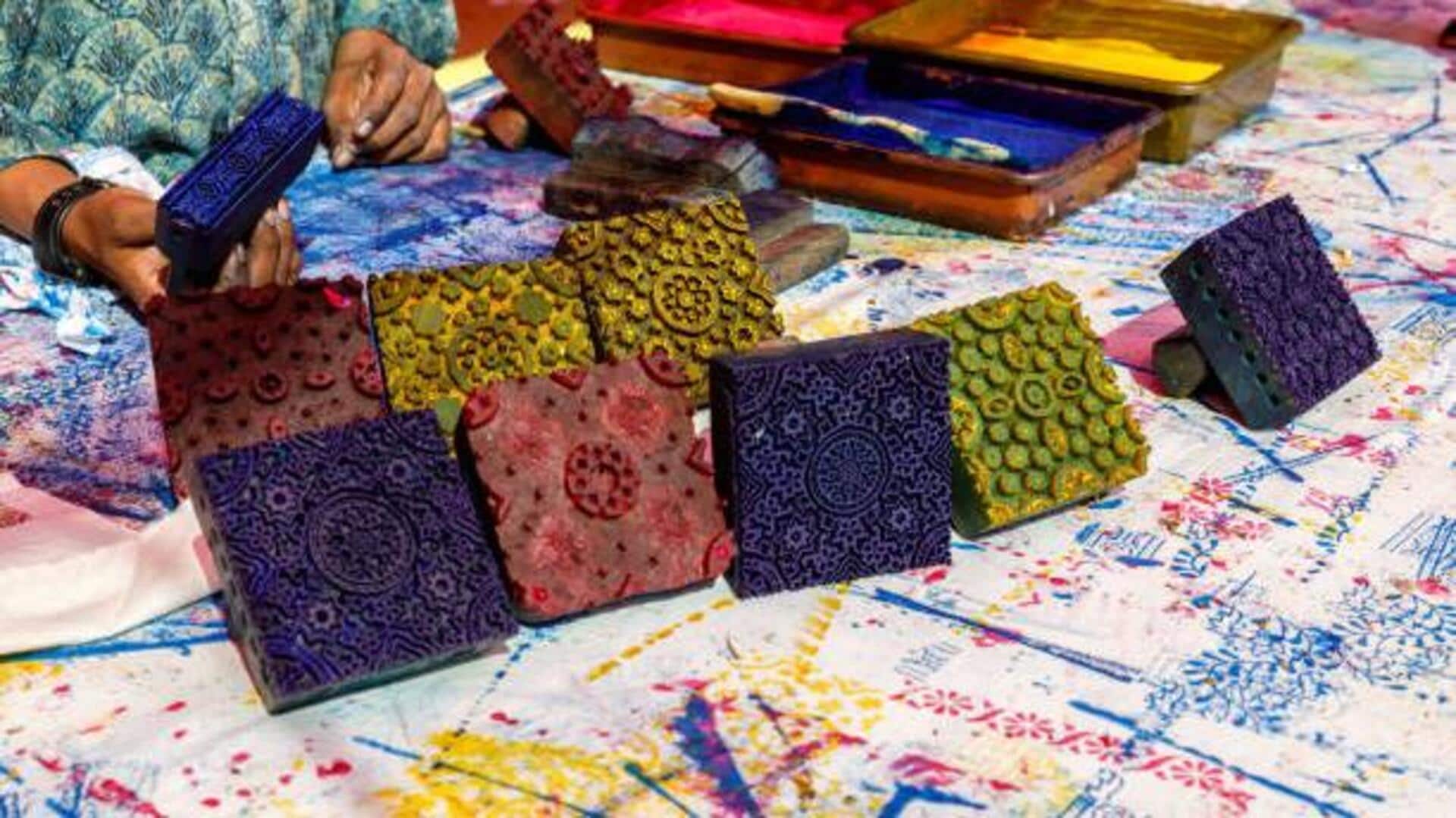 How to make colorful fabric stamps