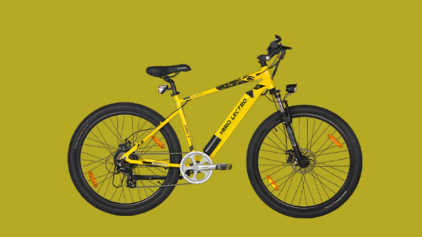 Hero electric best sale cycle range