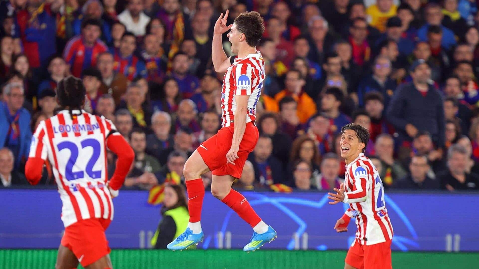 Champions League: Atletico Madrid stun Barcelona 2-0 at Camp Nou
