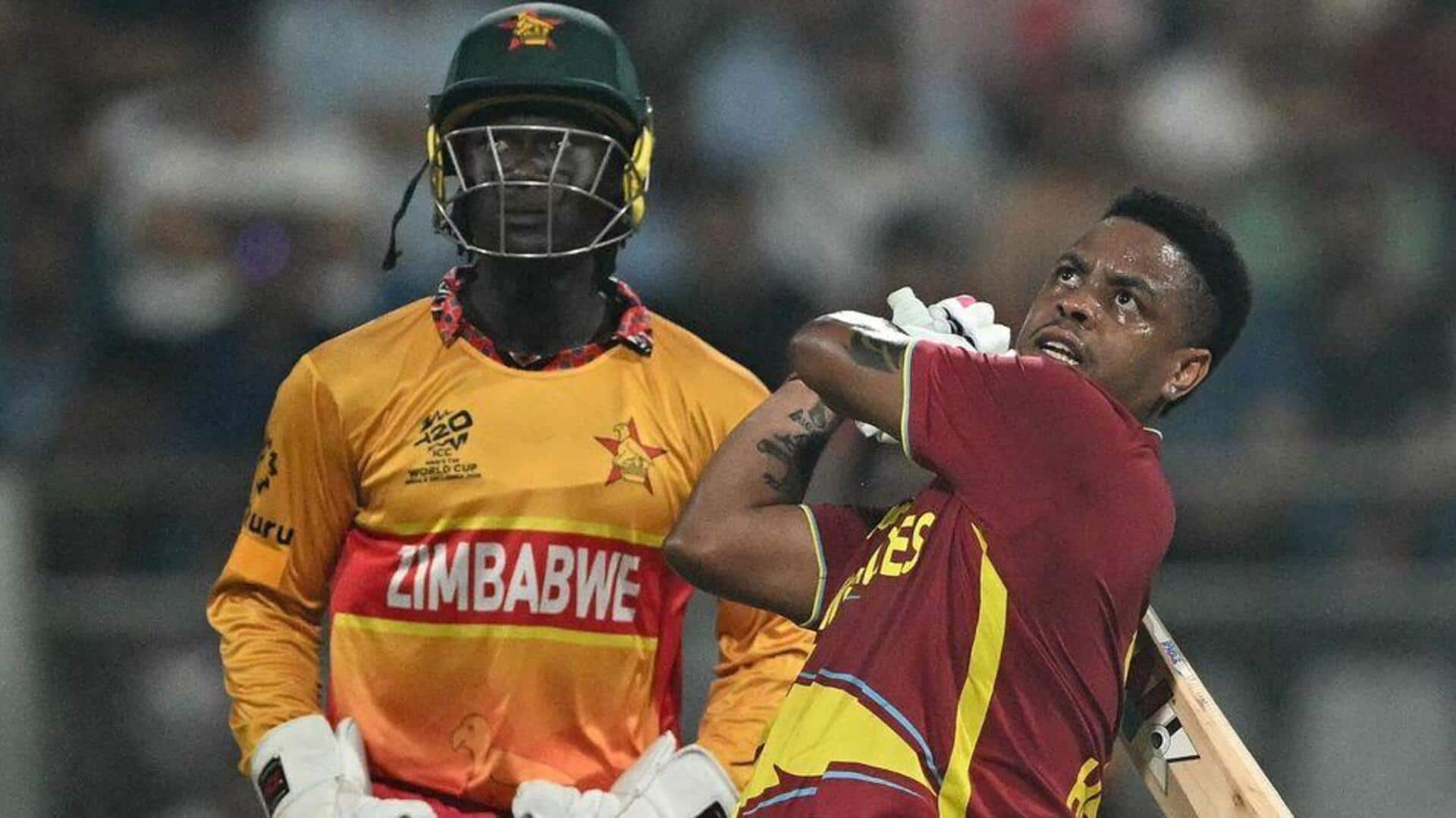 Listing highest team totals in T20 World Cups