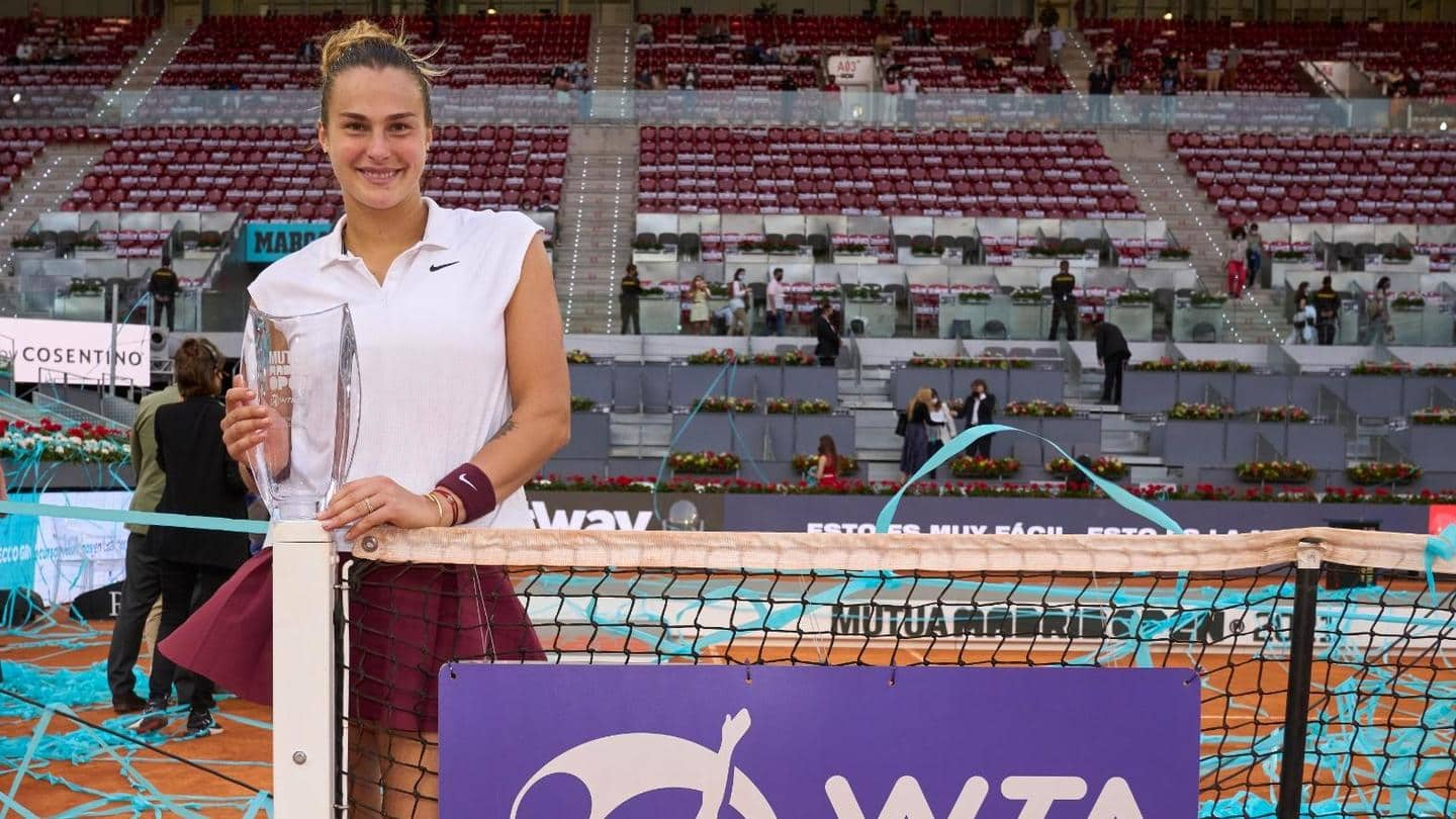 Aryna Sabalenka defeats Ashleigh Barty to win Madrid Open