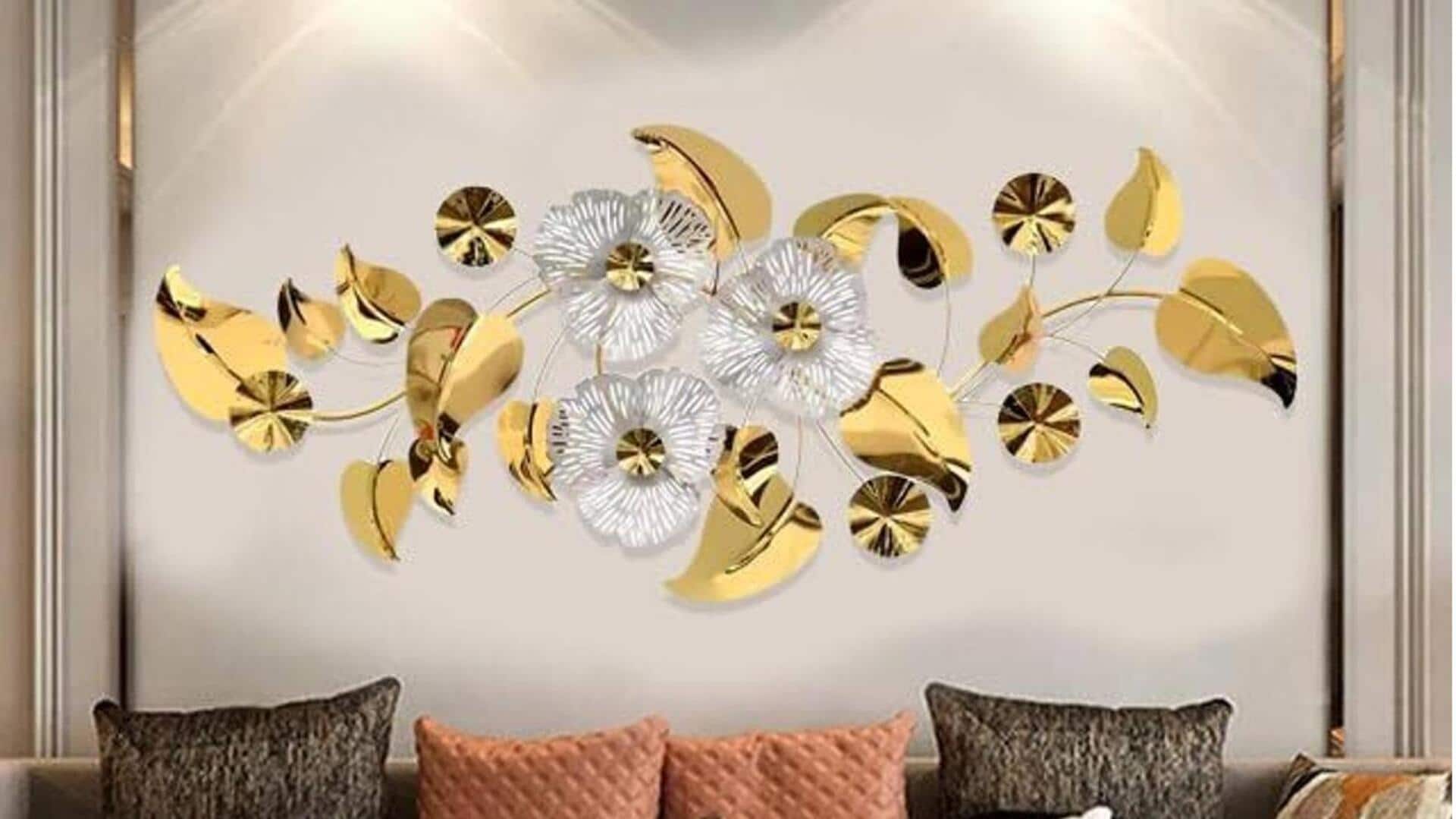 Add sophistication to your space with metallic wall accents