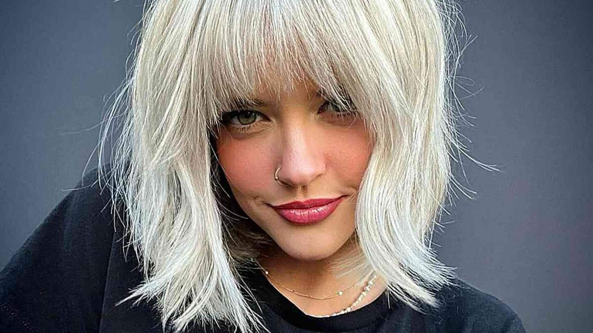 Choppy fringes on straight medium hair: Styles to try