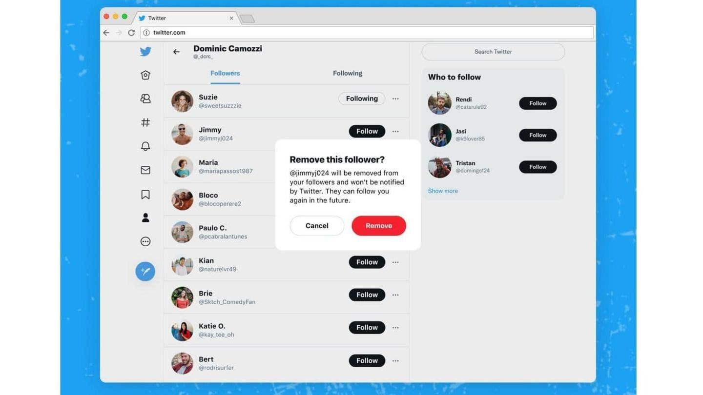 Removed followers will not be notified of your action Removed followers will not be notified of your action