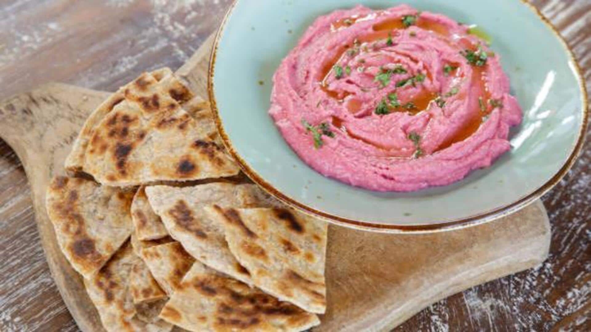 5-minute breakfasts: Toasted naan and hummus 