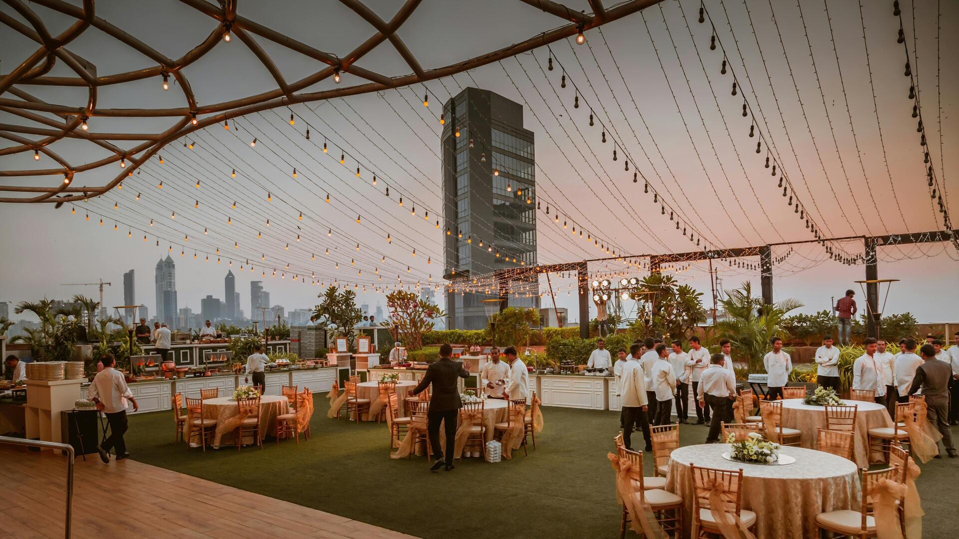 Here's how you can plan the perfect rooftop engagement party